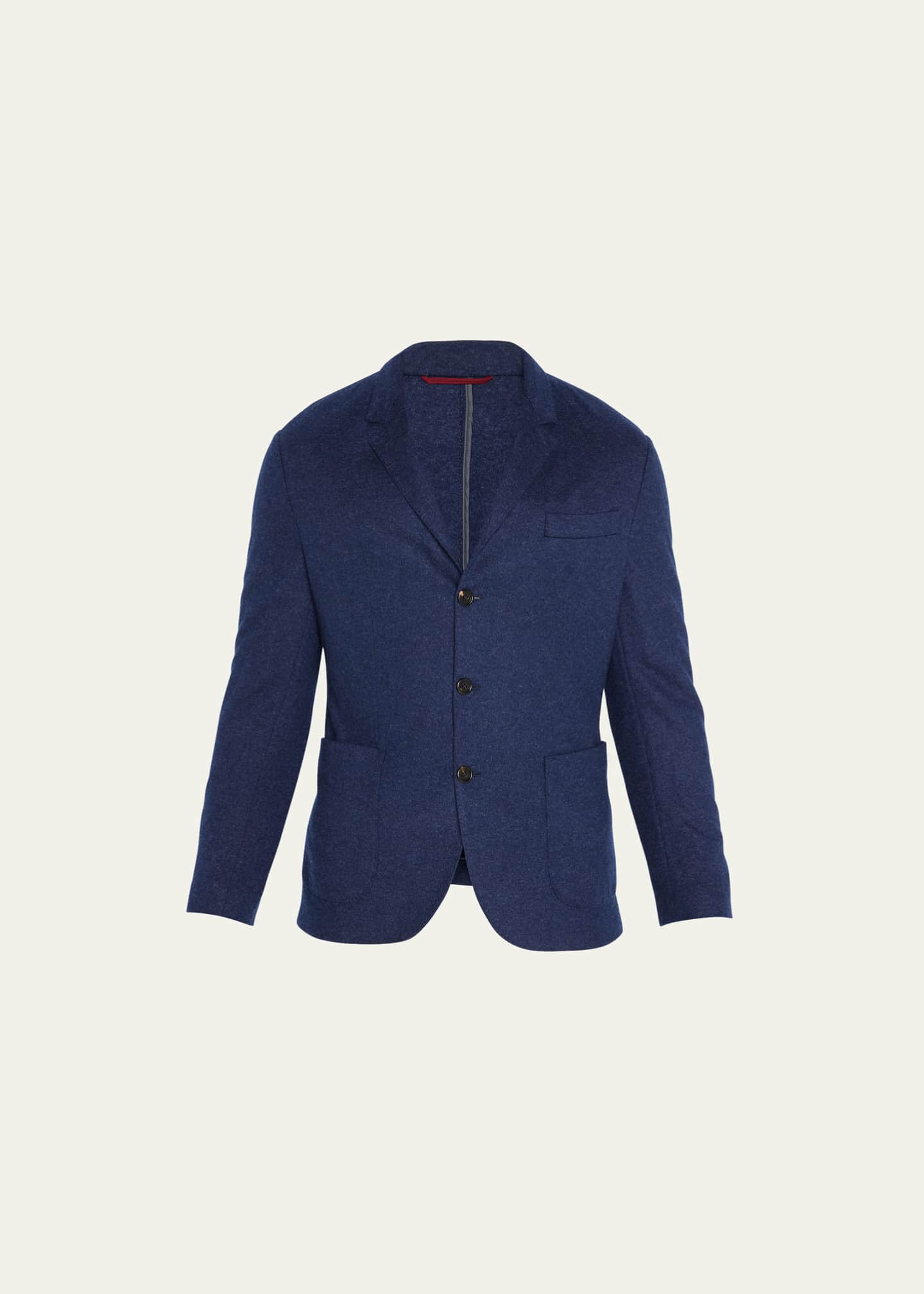 Brunello Cucinelli Men's Cashmere Jersey-Stretch Sport Jacket ...