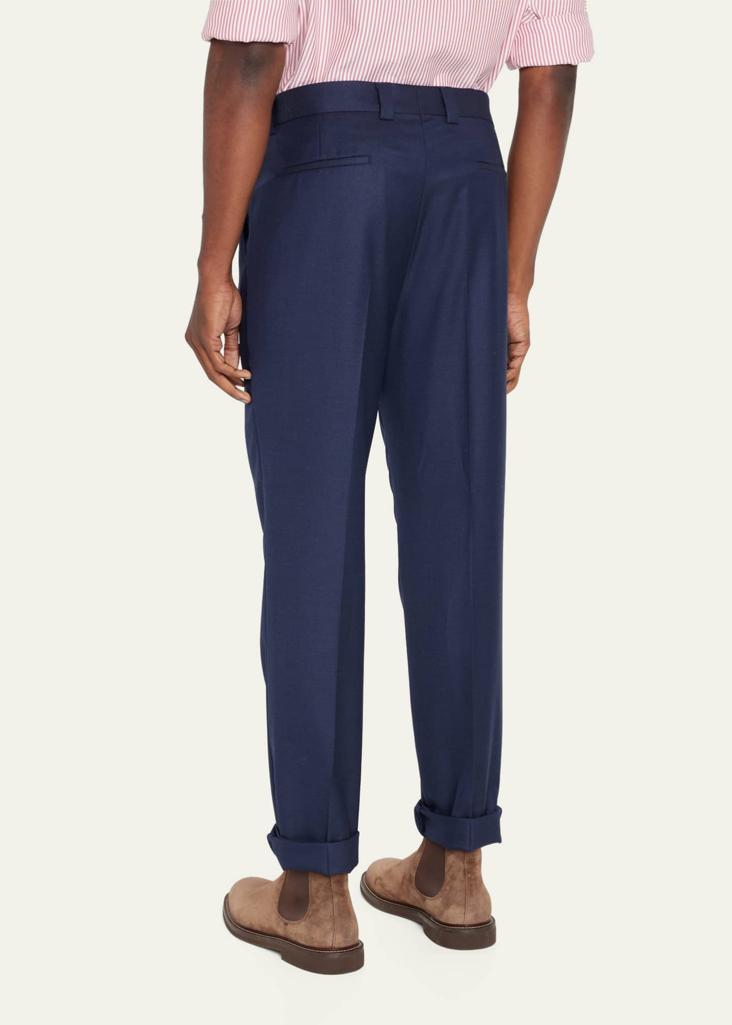Brunello Cucinelli Men s Wool Pleated Dress Pants Bergdorf Goodman
