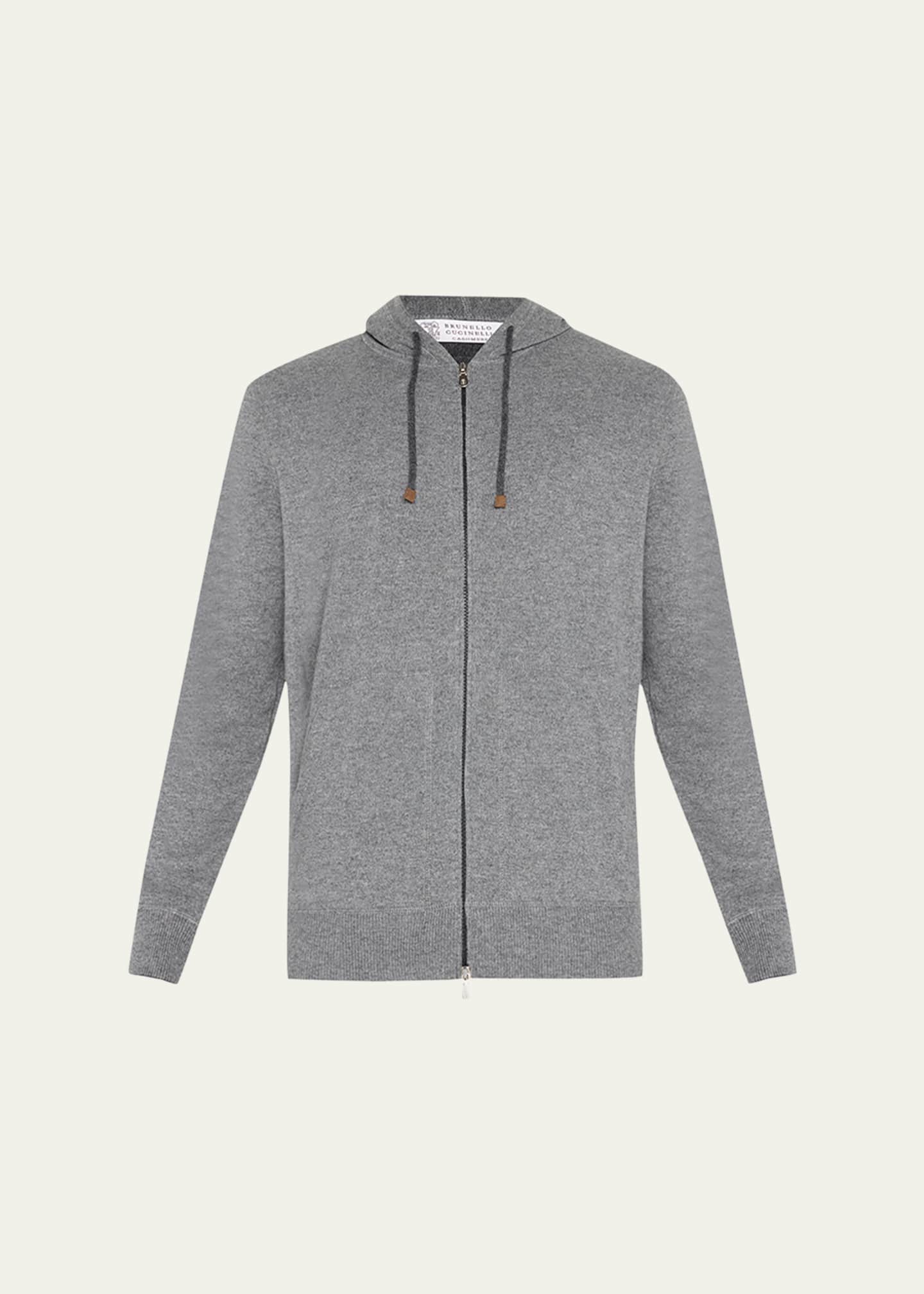 Brunello Cucinelli Men's Cashmere Full-Zip Hoodie - Bergdorf