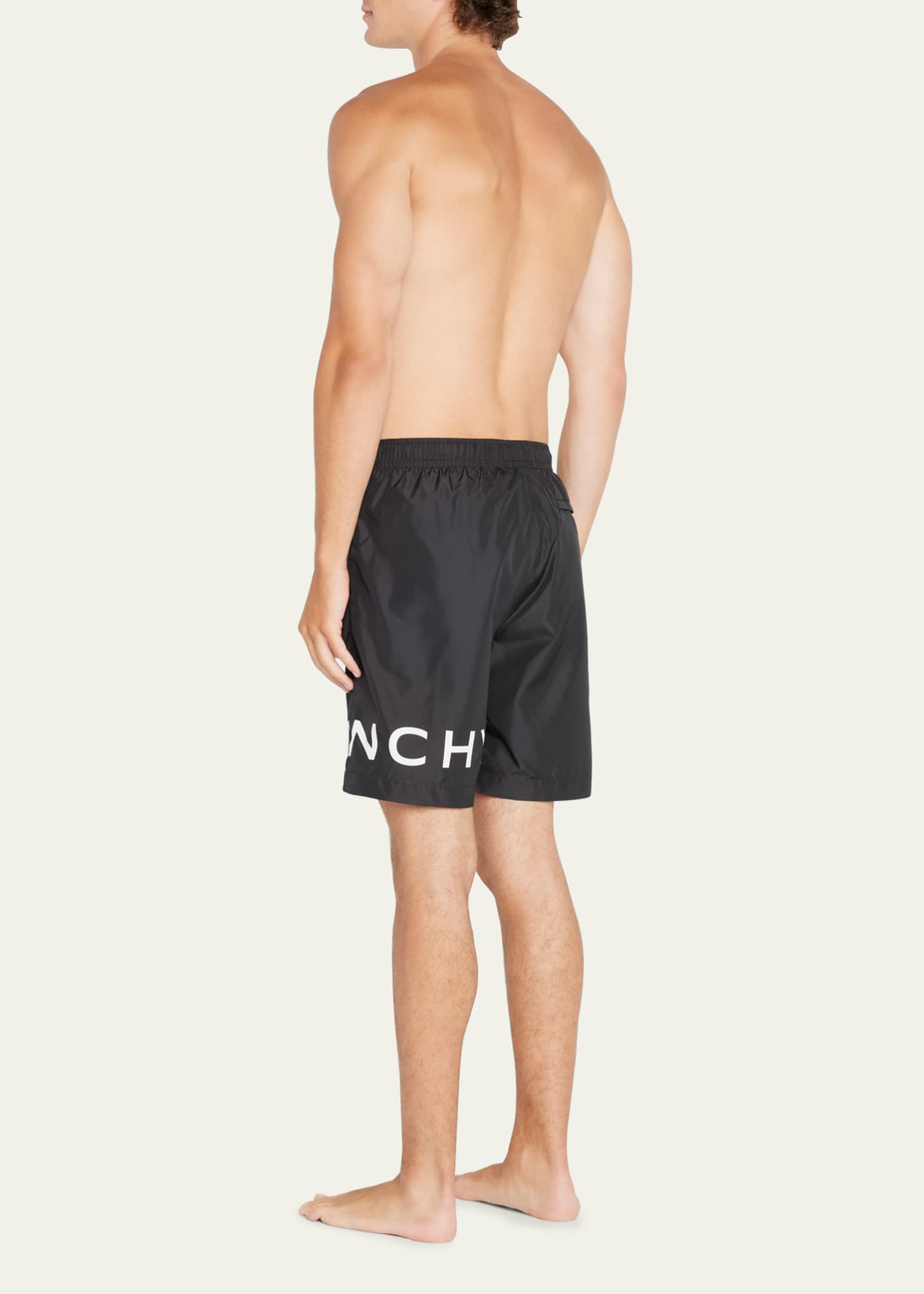 Givenchy Men s Long Logo Swim Shorts Bergdorf Goodman