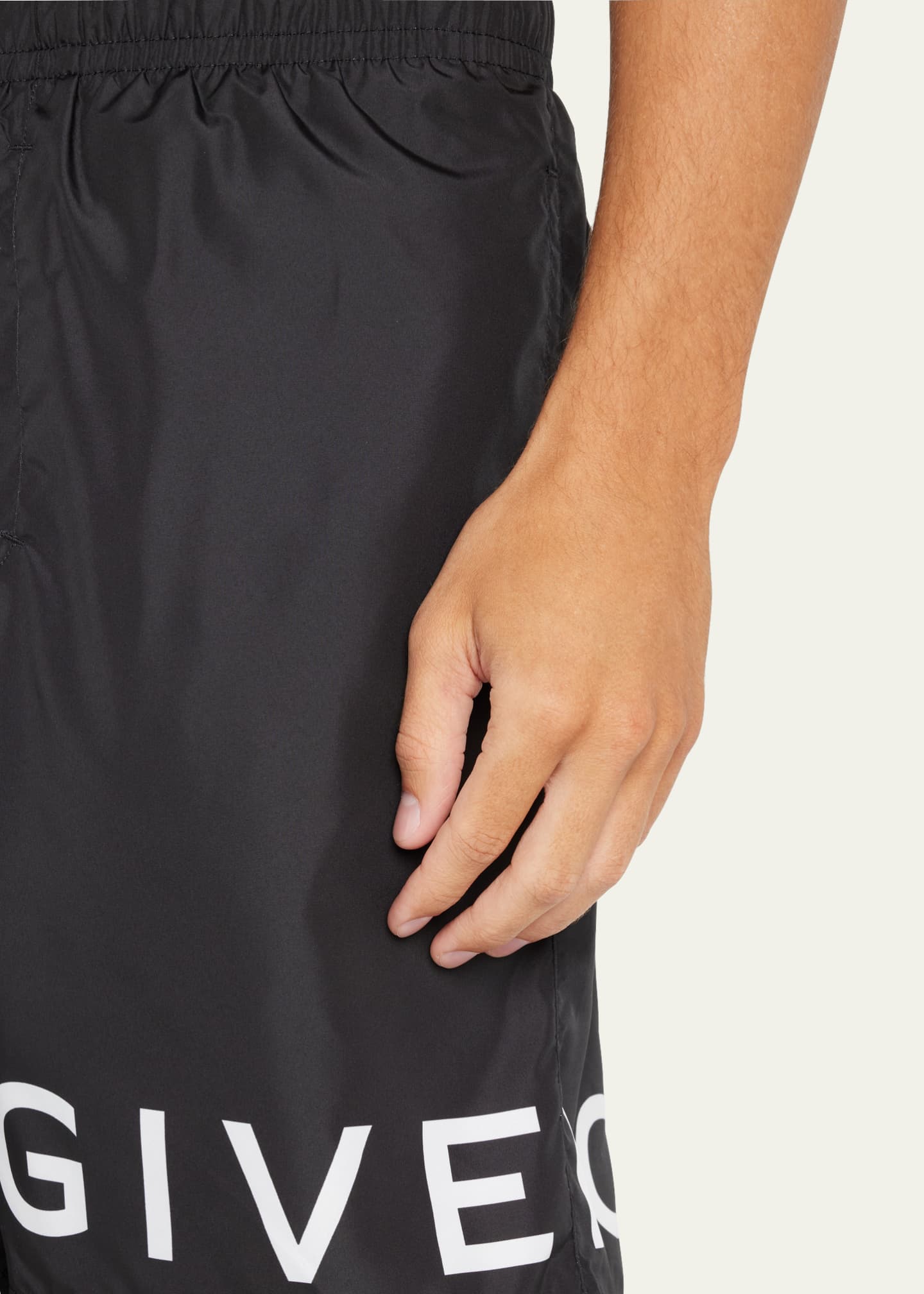 Givenchy Men s Long Logo Swim Shorts Bergdorf Goodman
