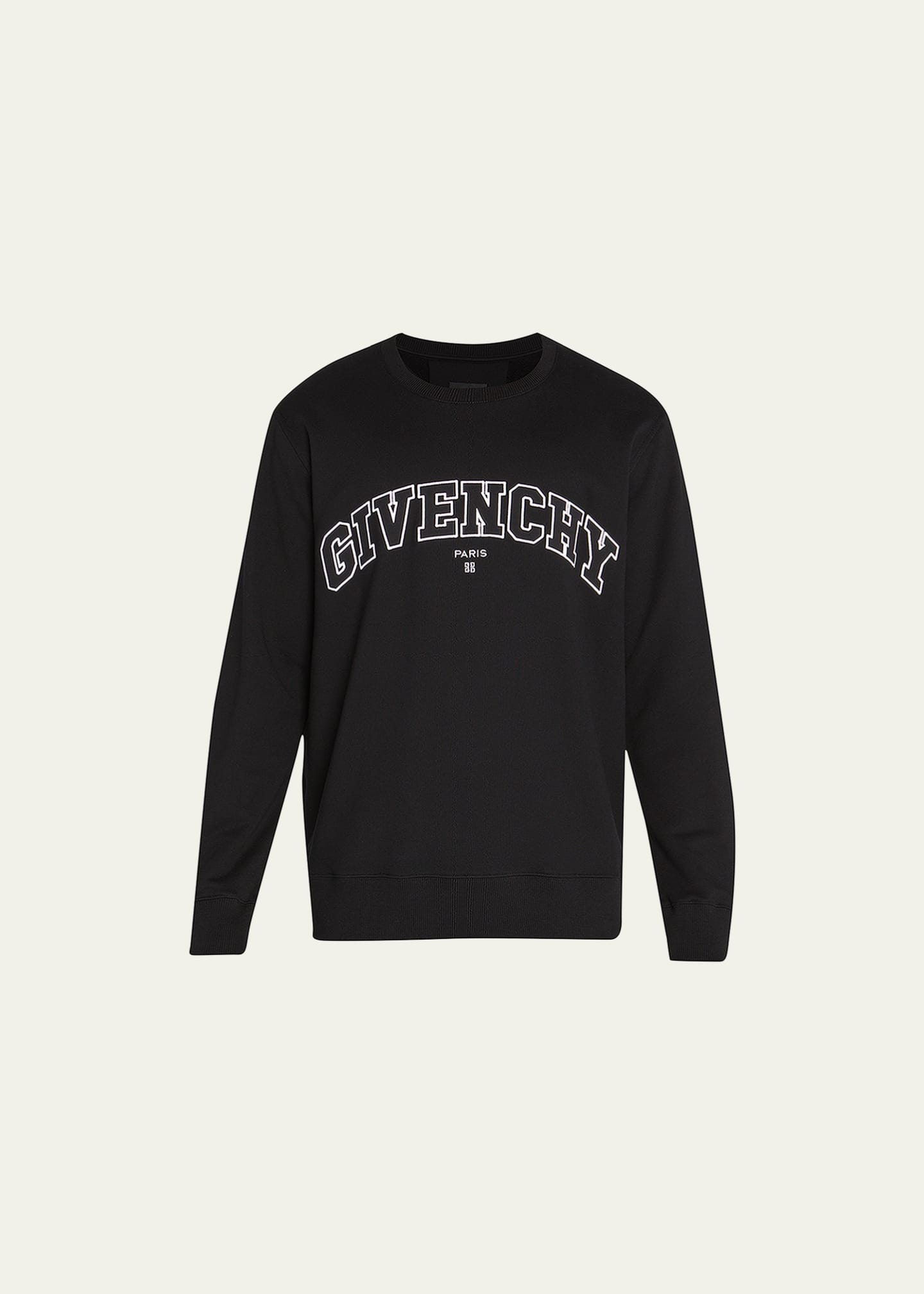 Givenchy Men's Slim College Embroidery Sweatshirt - Bergdorf Goodman