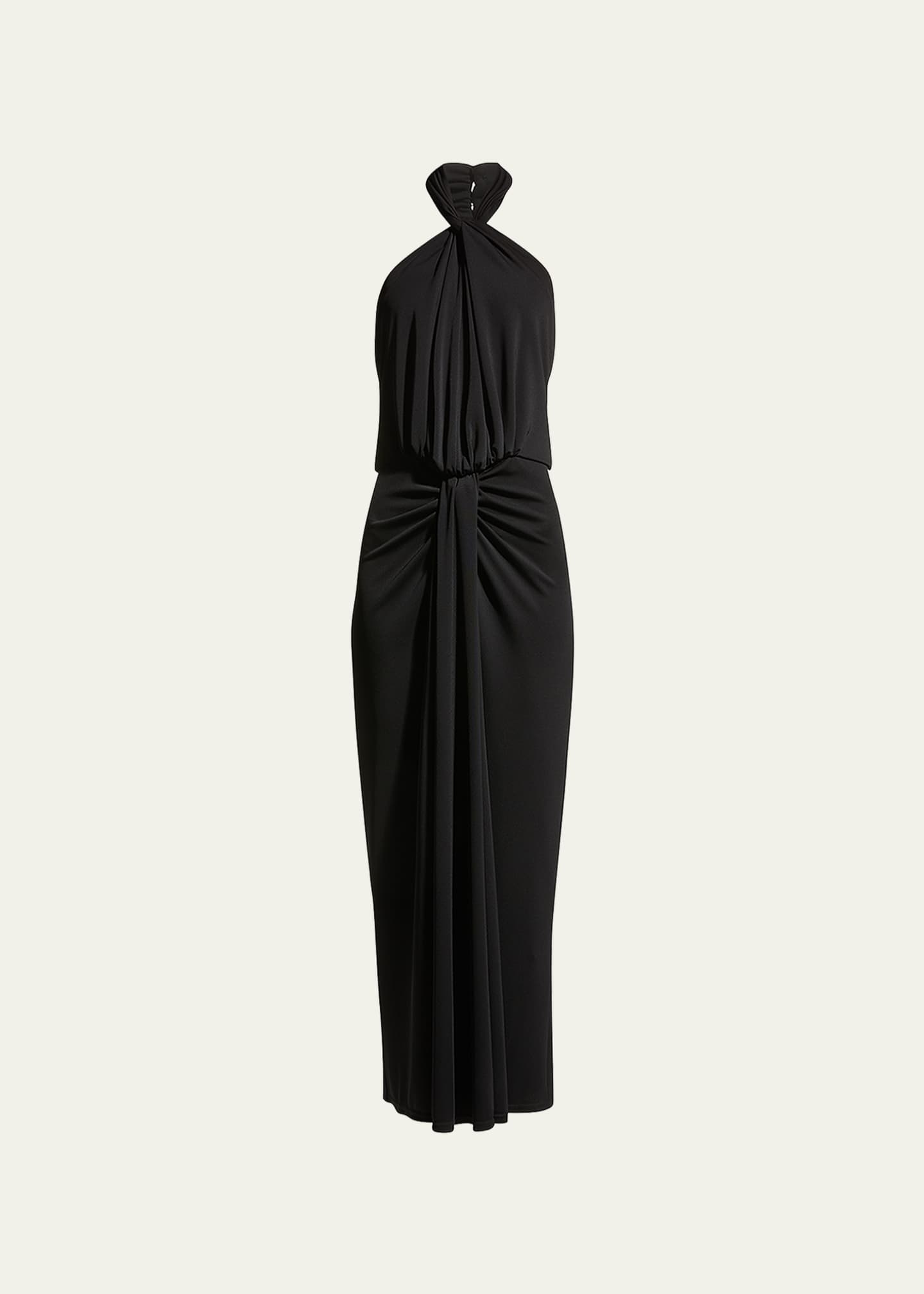 Cinq a Sept Kaily Twisted Jersey Halter Maxi Dress Bergdorf Goodman
