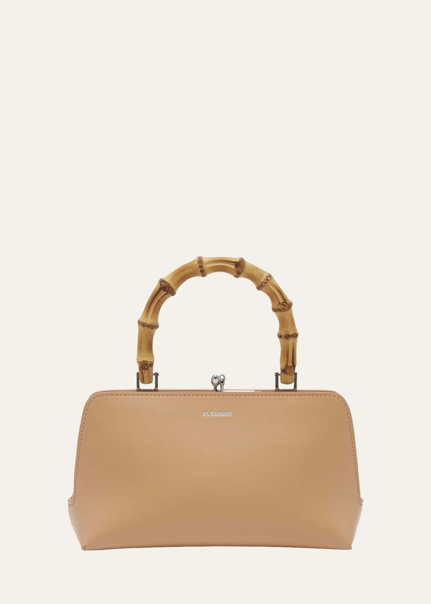 JIL SANDER GOJI BAMBOO clasp Handbag black
