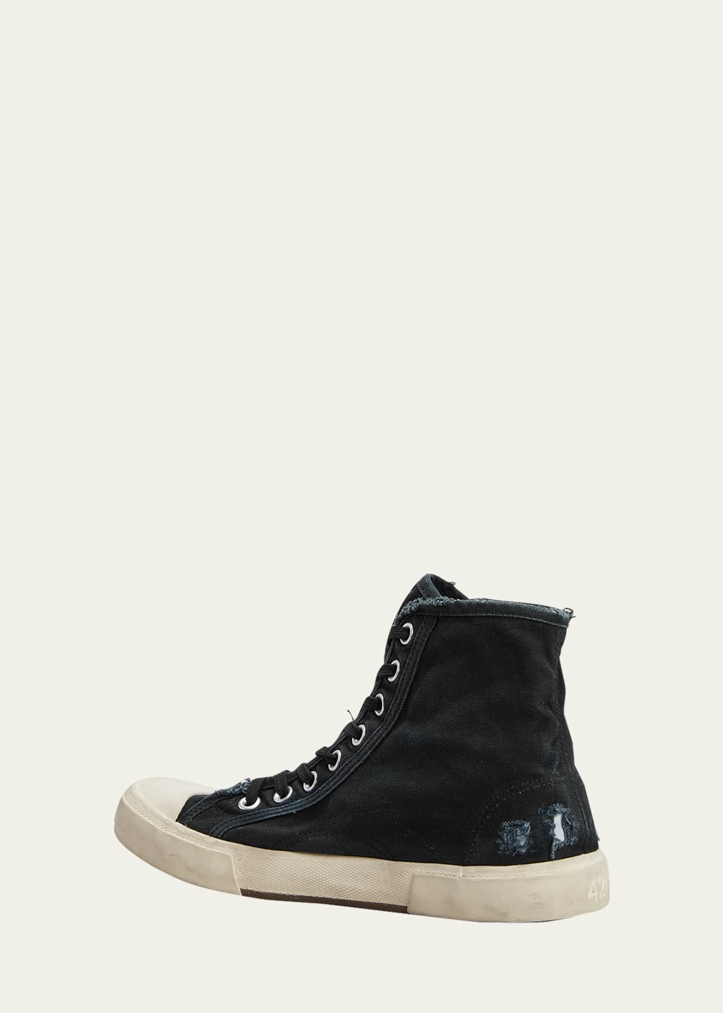 Distressed canvas sneaker shoes discount