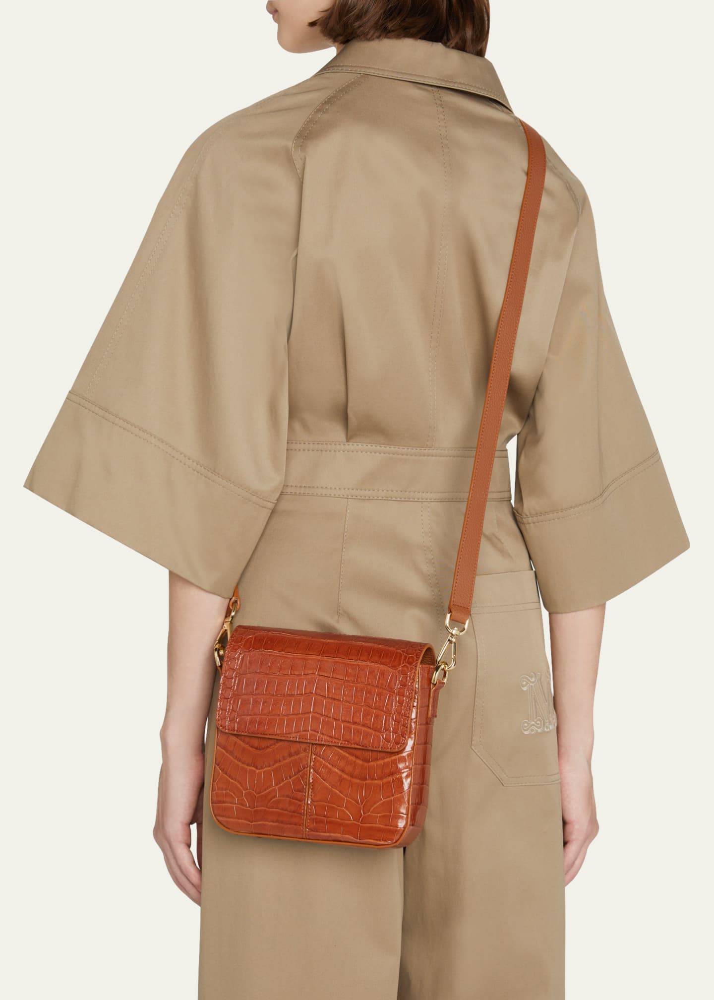 Maria Oliver Olivia Crocodile Crossbody Bag Image 2 of 5