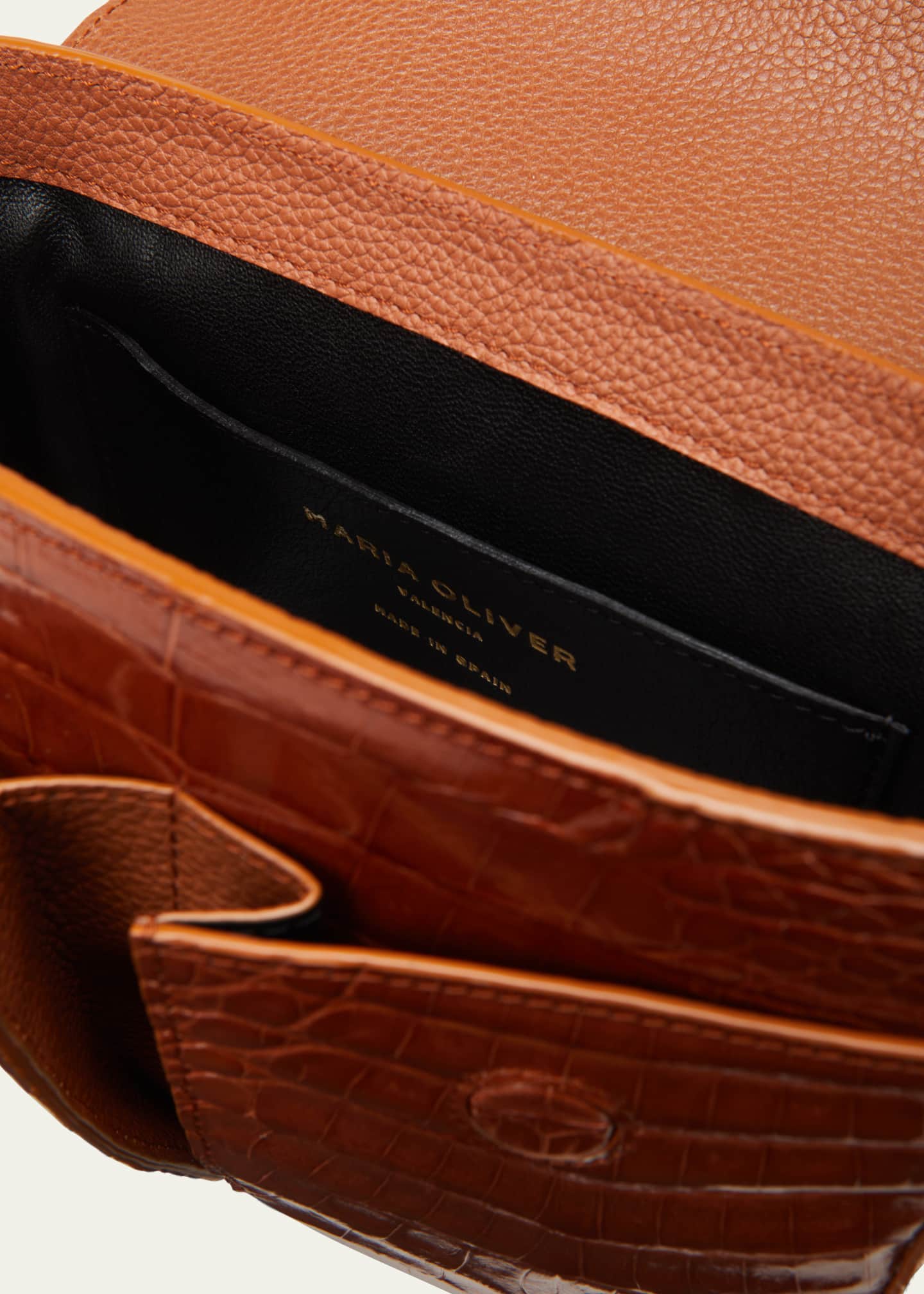 Maria Oliver Olivia Crocodile Crossbody Bag Image 4 of 5
