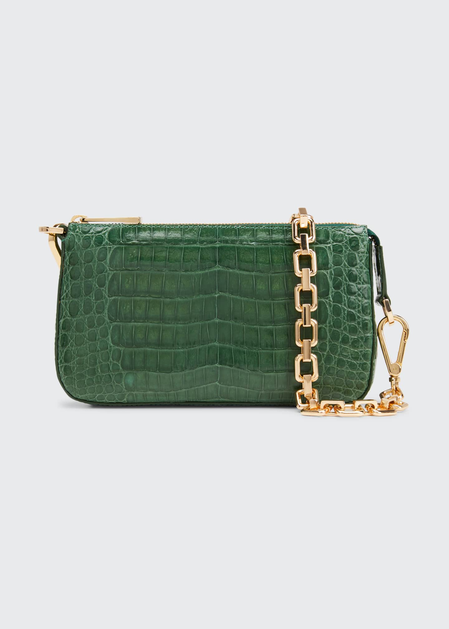 Maria Oliver Madison Shiny Crocodile Shoulder Bag Bergdorf Goodman