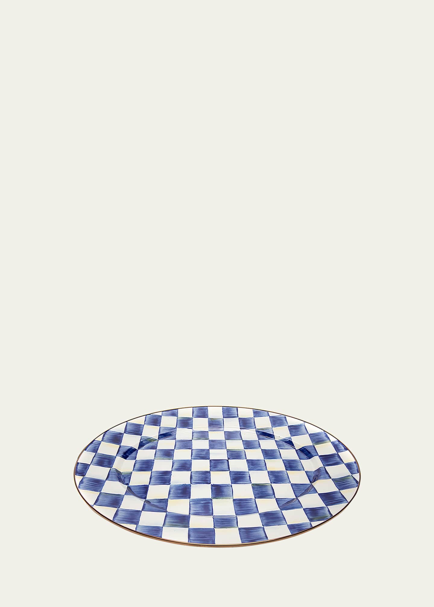 MacKenzie-Childs 22" Royal Check Enamel Oval Platter Image 2 of 2