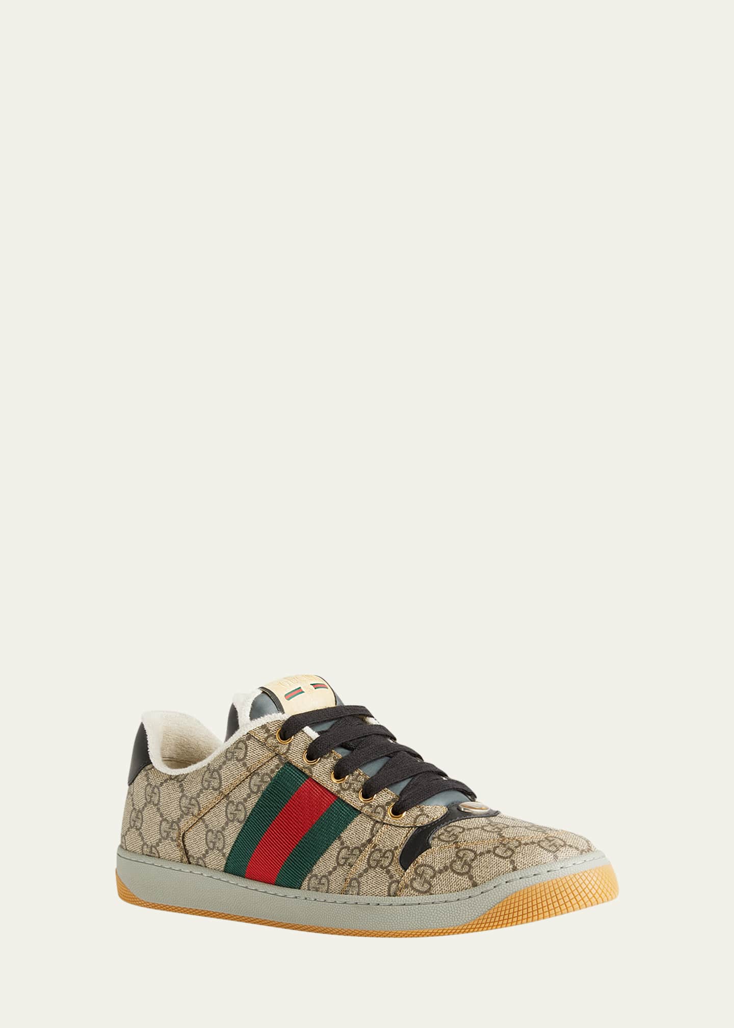【関税＆送料込み】Gucci Screener Gg Sneakers Men's Screener sneaker in beige and ebony GG Supreme | GUCCI® US