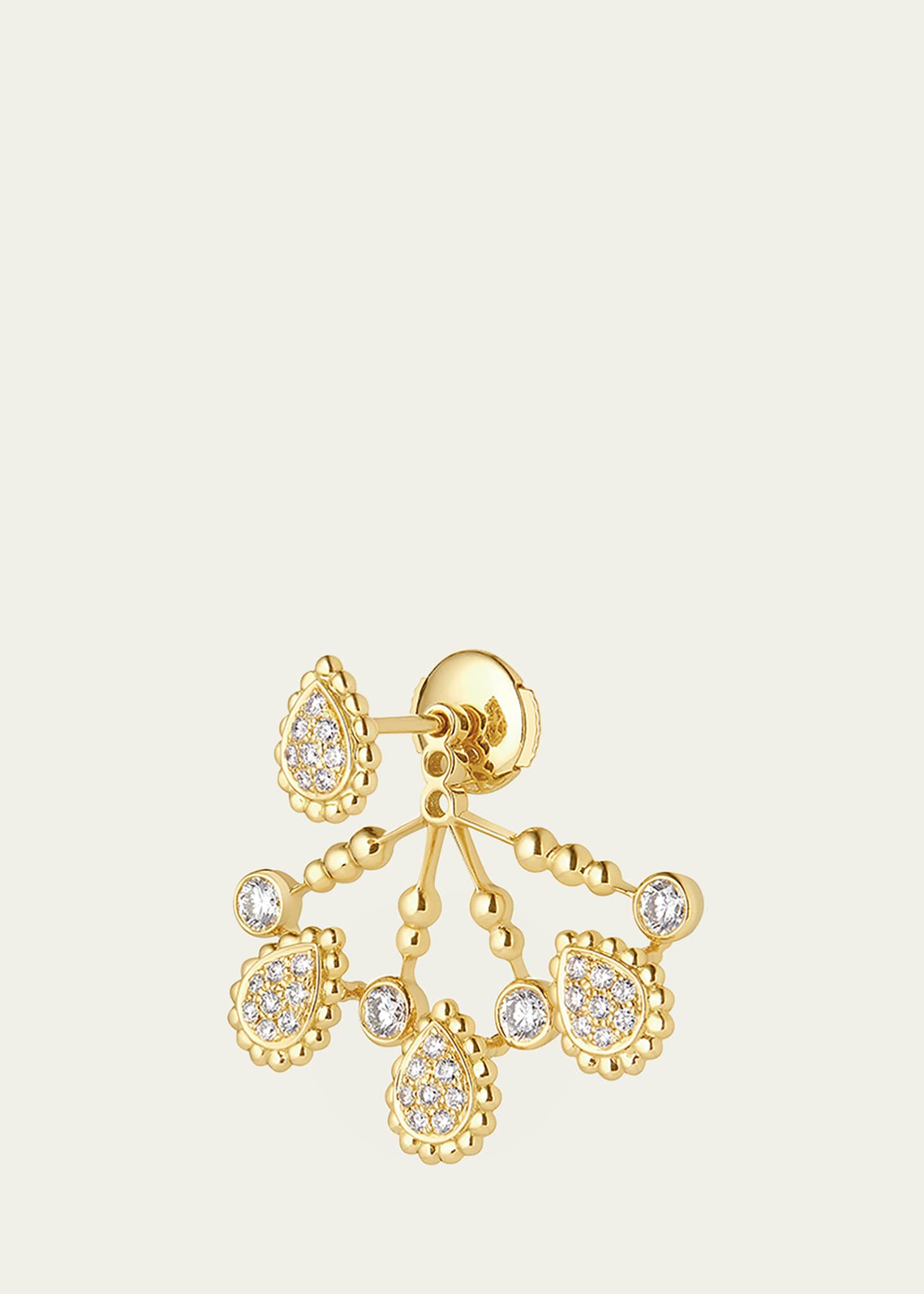 Boucheron Yellow Gold Serpent Boheme Stud Earring with Diamond Extra-Small Motif, Single Image 3 of 4