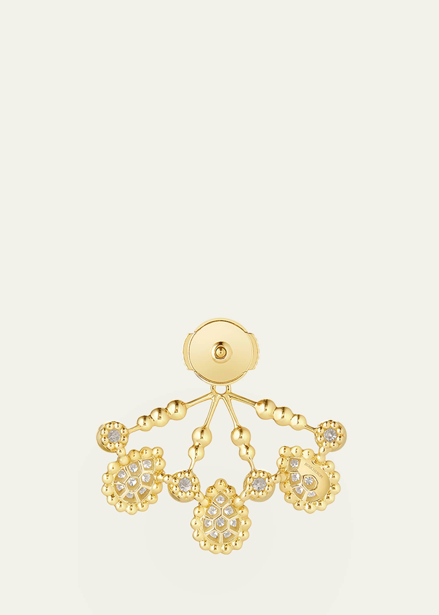 Boucheron Yellow Gold Serpent Boheme Stud Earring with Diamond Extra-Small Motif, Single Image 4 of 4