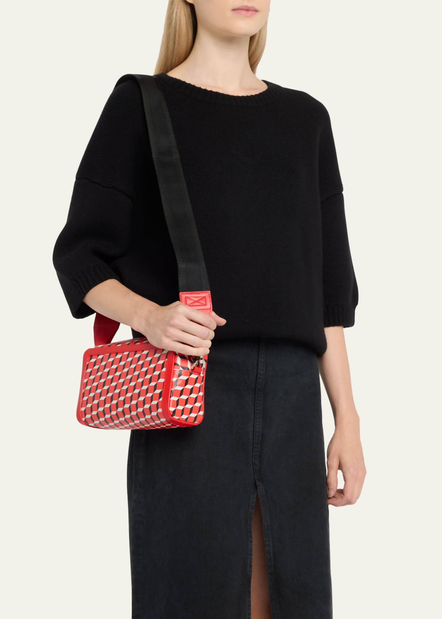 Pierre Hardy Cube Box Shoulder Bag in Black