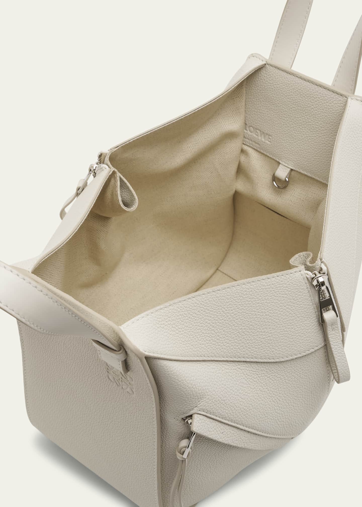 Loewe Hammock Small Leather Bag Soft White