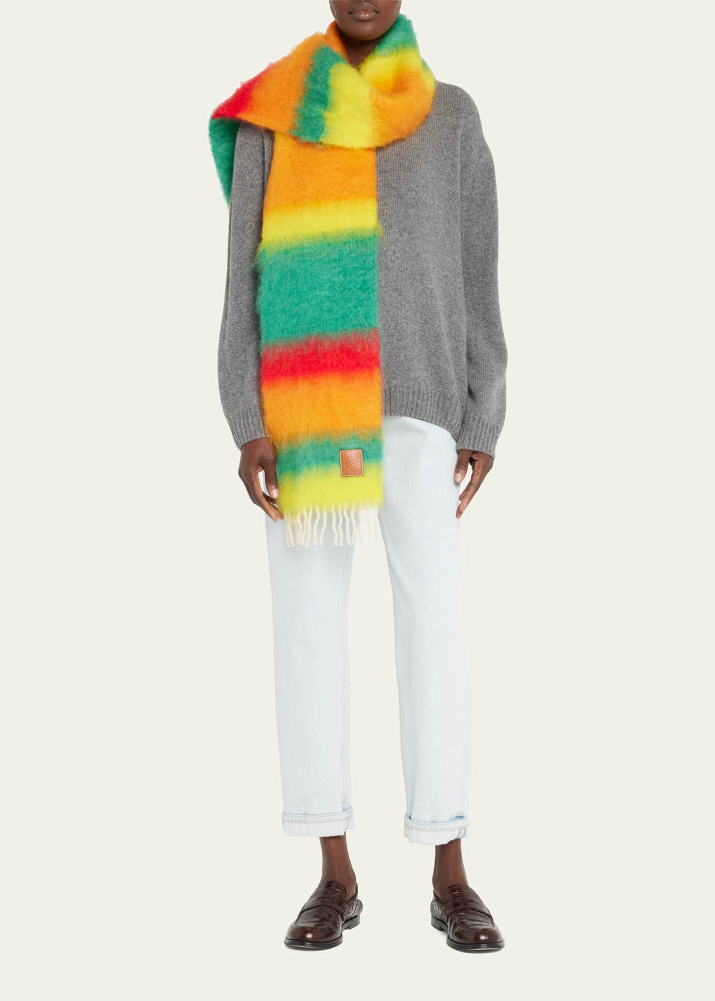 Loewe Striped Mohair Scarf