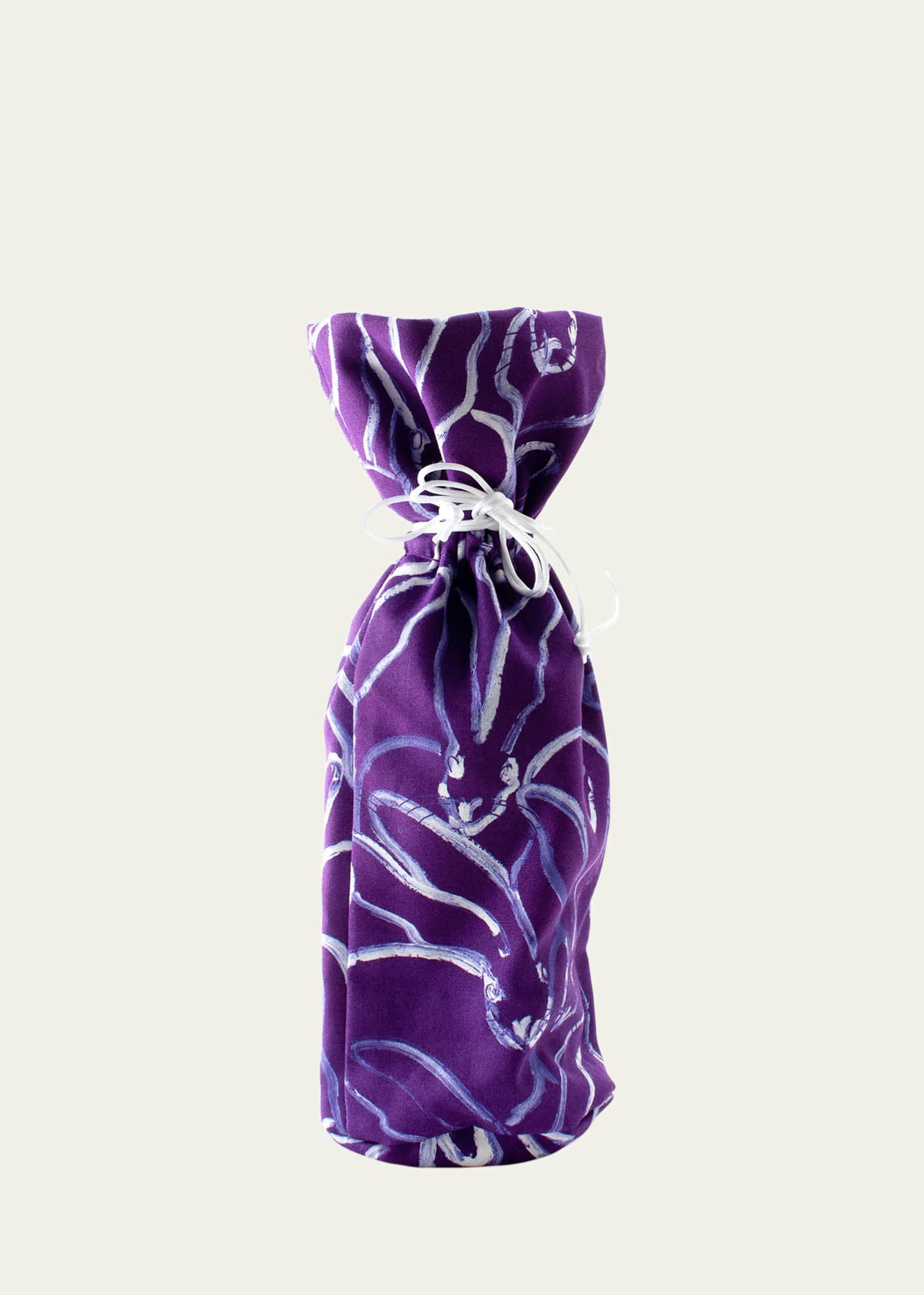 Hunt Slonem Bunny Bottle Bag, Purple/White