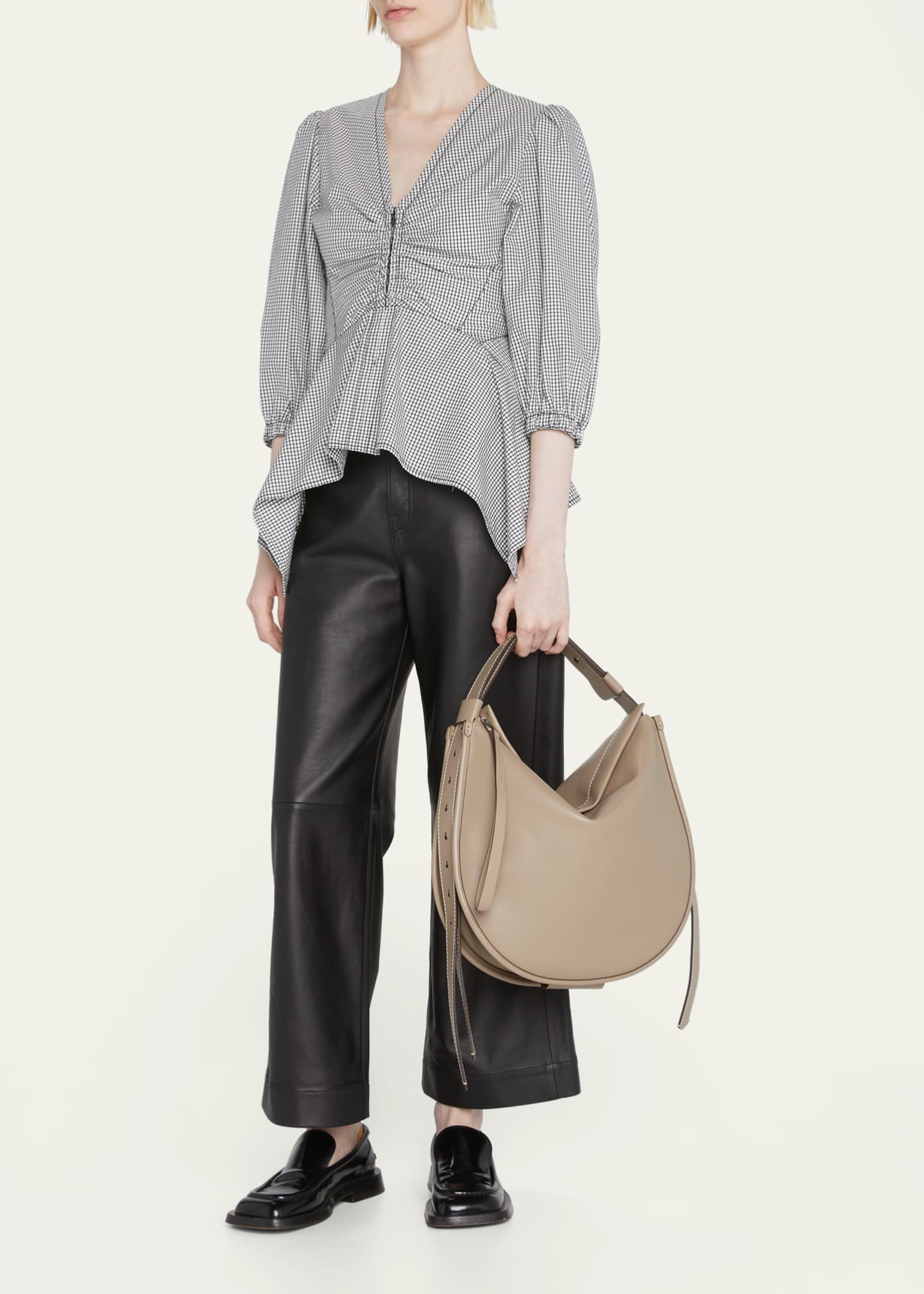 Proenza Schouler White Label Baxter Small Leather Hobo Bag