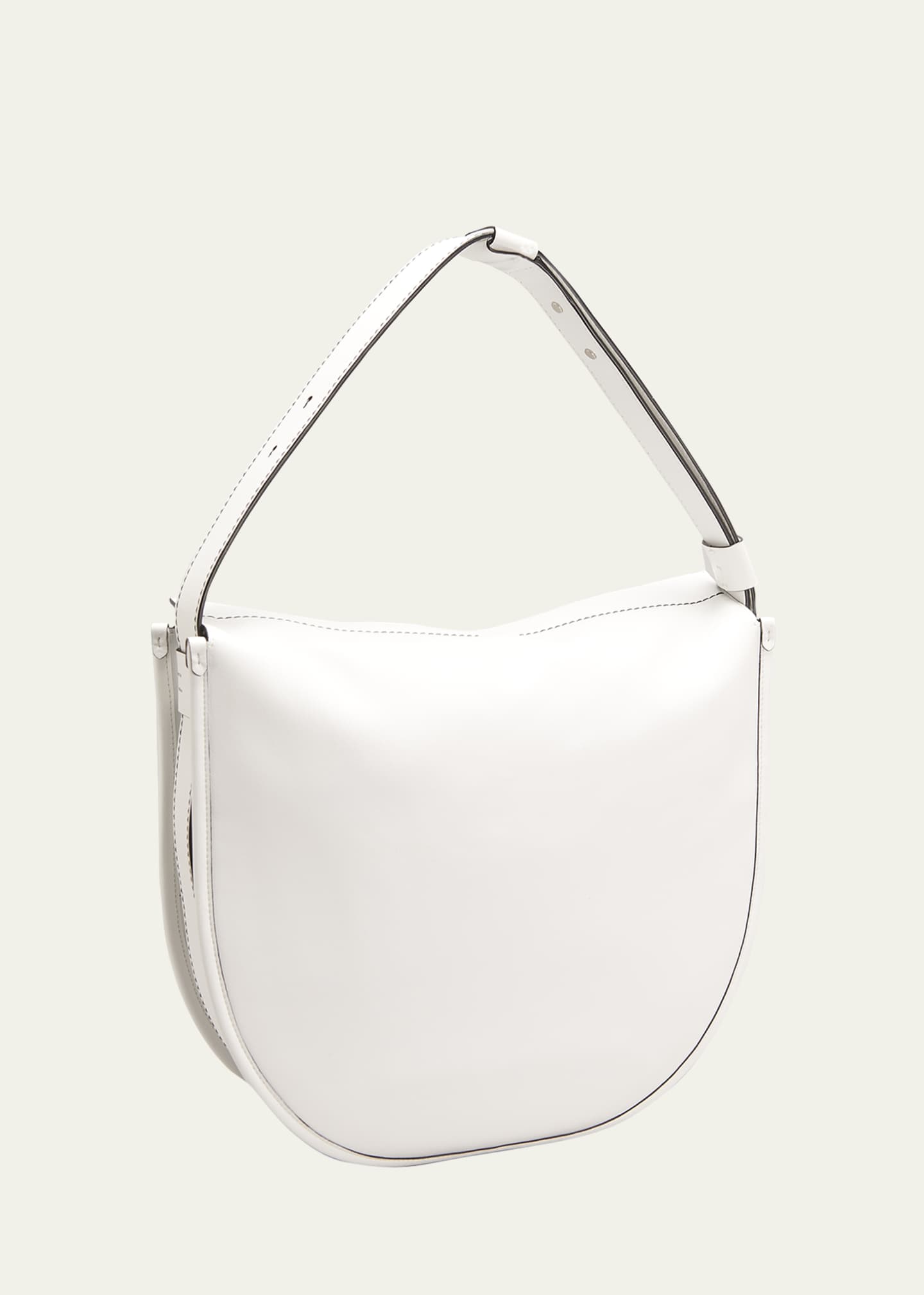 Proenza Schouler White Label Baxter Leather Shoulder Bag Optic White
