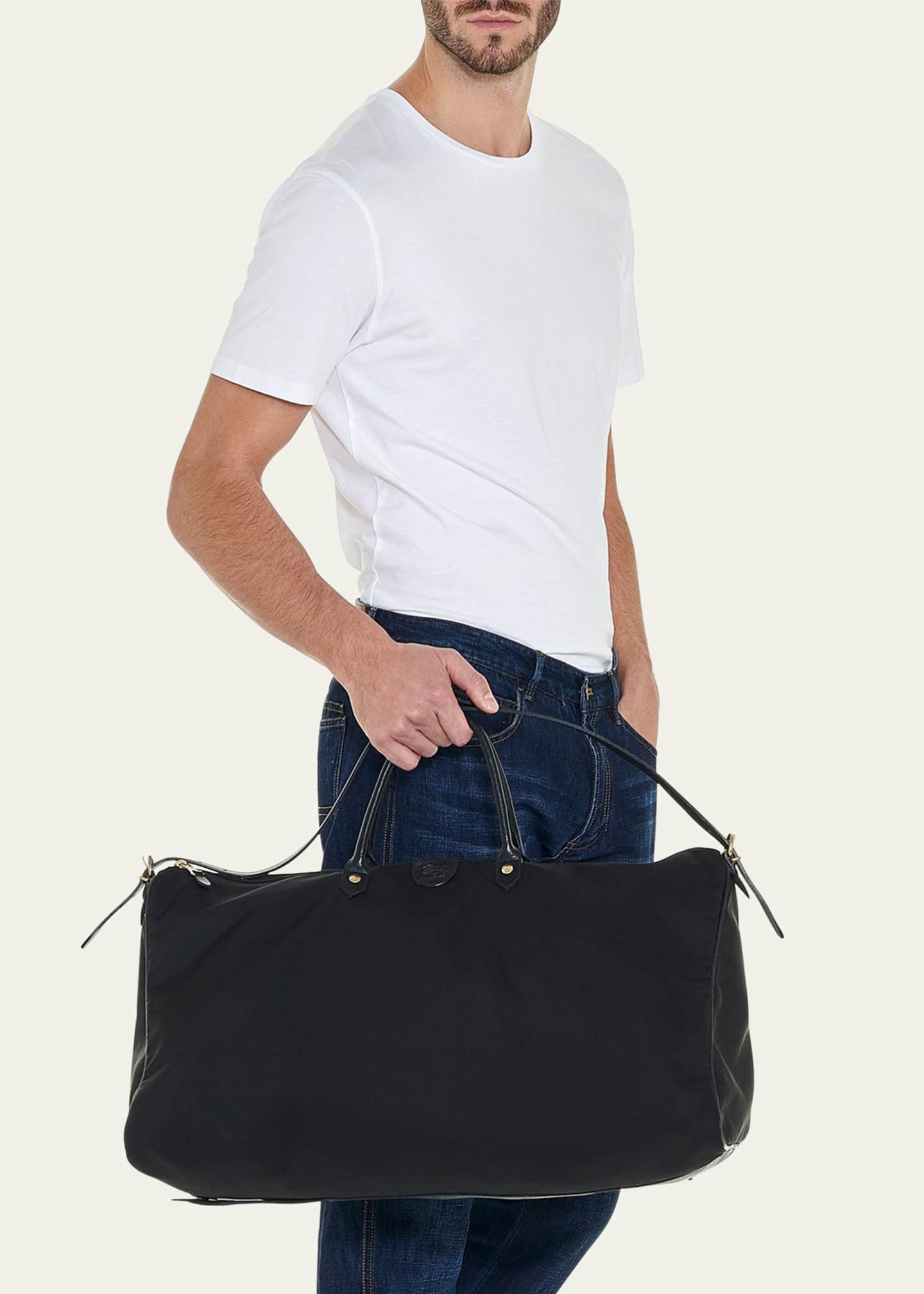 Il Bisonte Men's Canvas-Leather Travel Duffle Bag