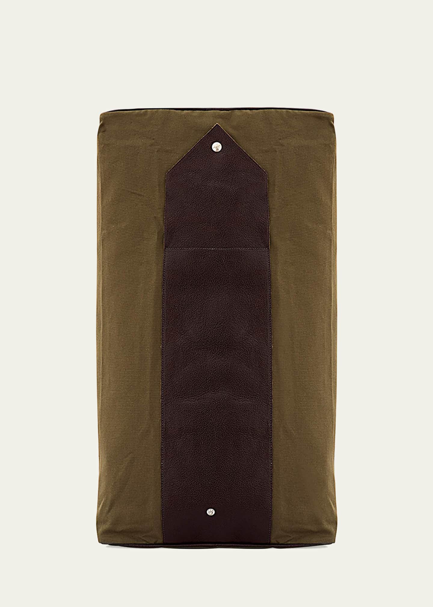 Il Bisonte Men's Canvas-Leather Travel Duffle Bag Image 3 of 4