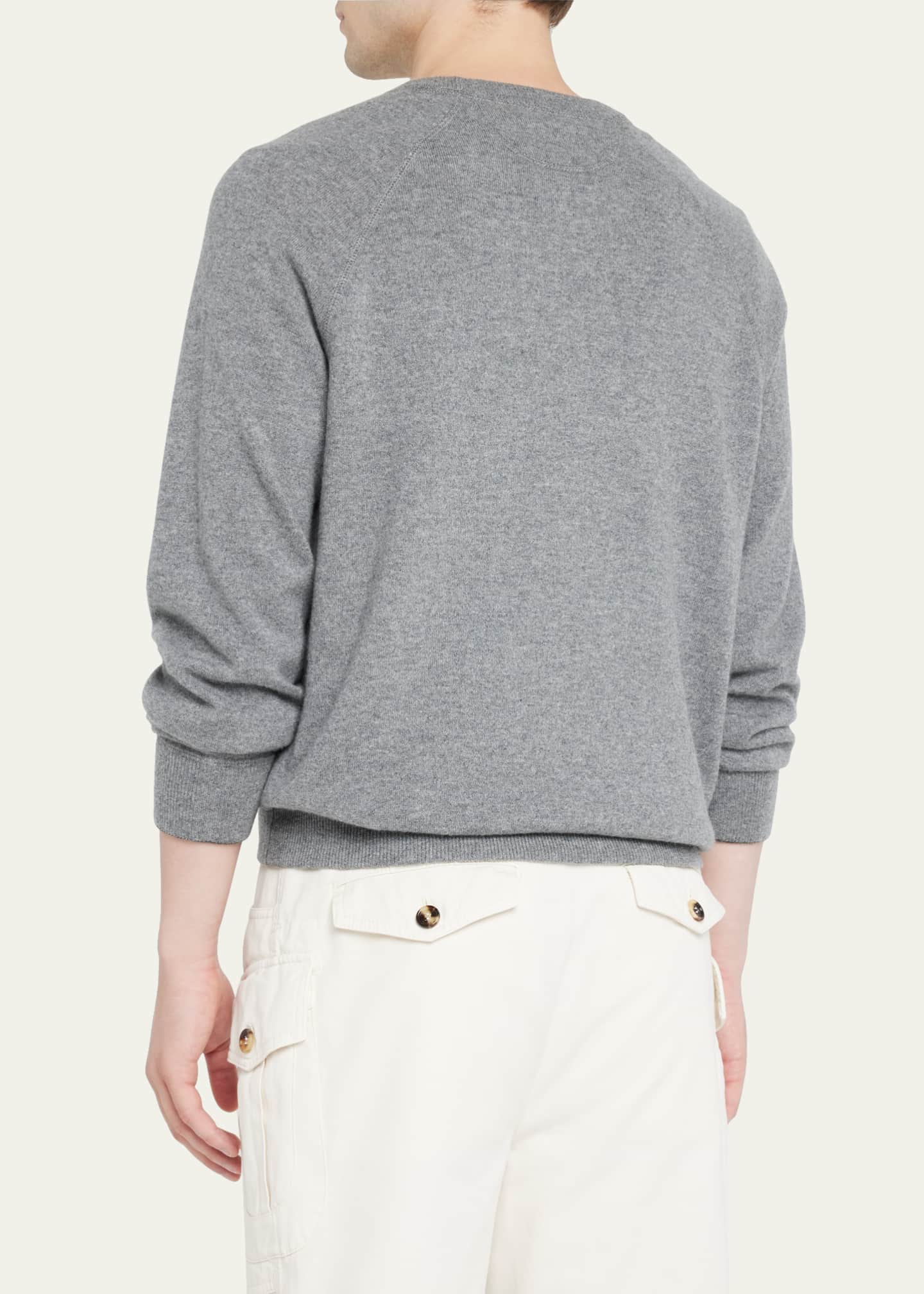 Brunello Cucinelli Men's Cashmere Crewneck Sweater Image 3 of 5