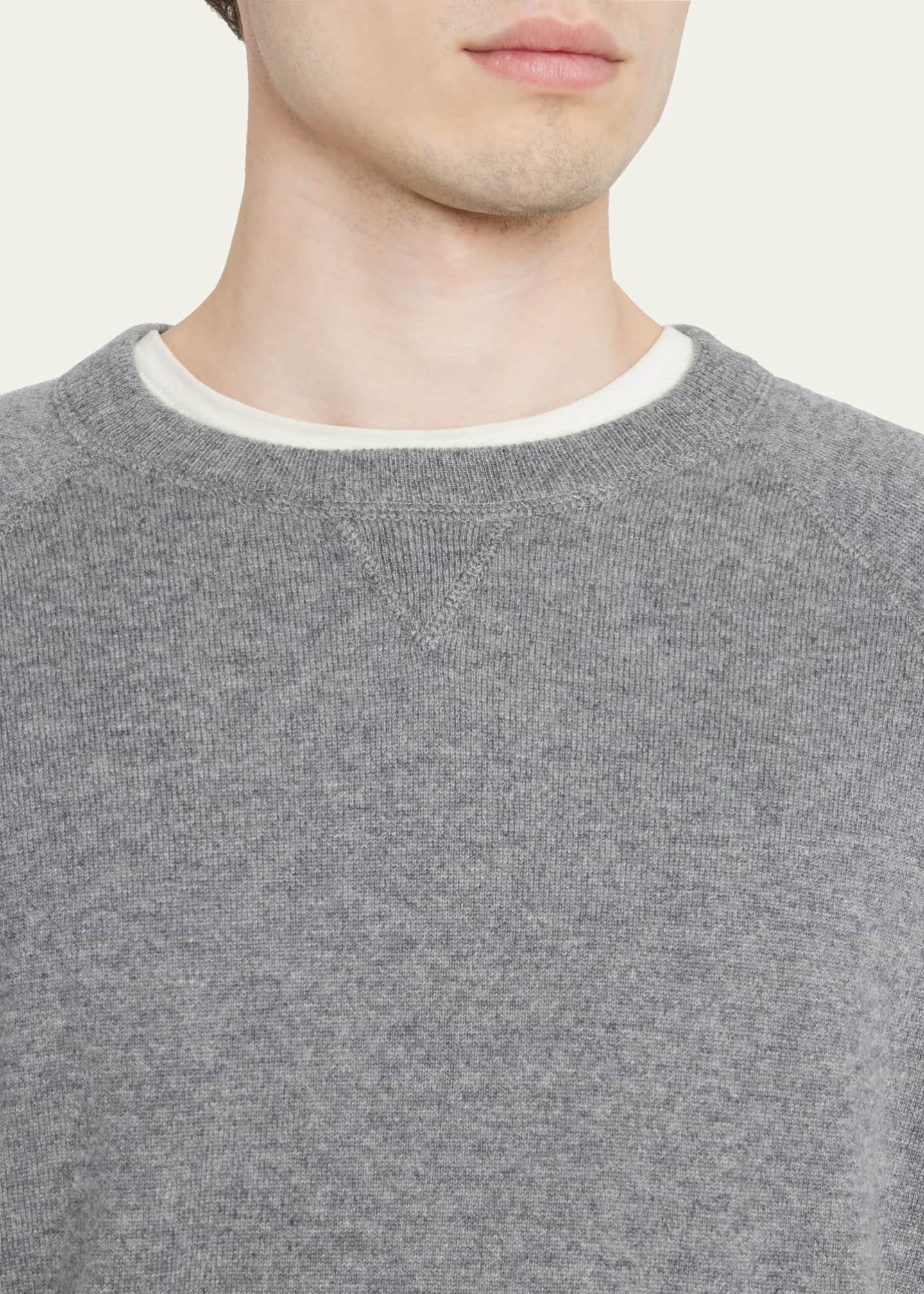 Brunello Cucinelli Men's Cashmere Crewneck Sweater Image 5 of 5