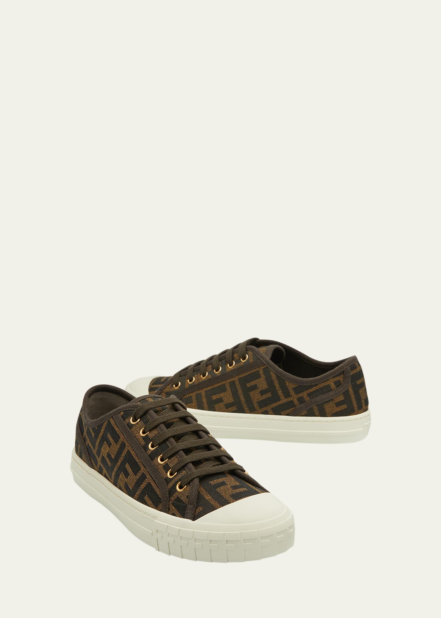 Fendi FF Jacquard Low-Top Sneakers - Bergdorf Goodman