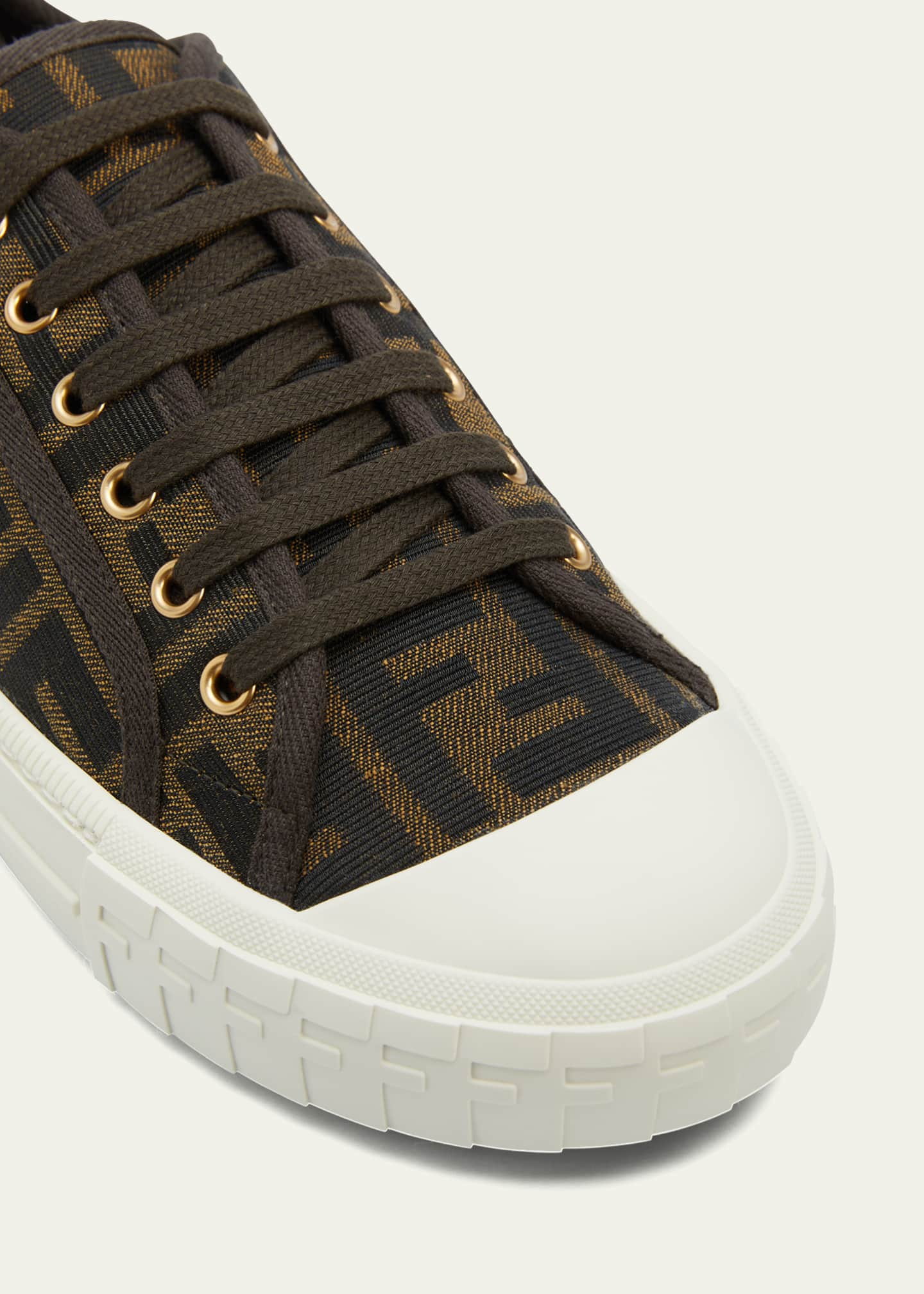 Fendi Rockoko FF Knit Sneakers - Bergdorf Goodman