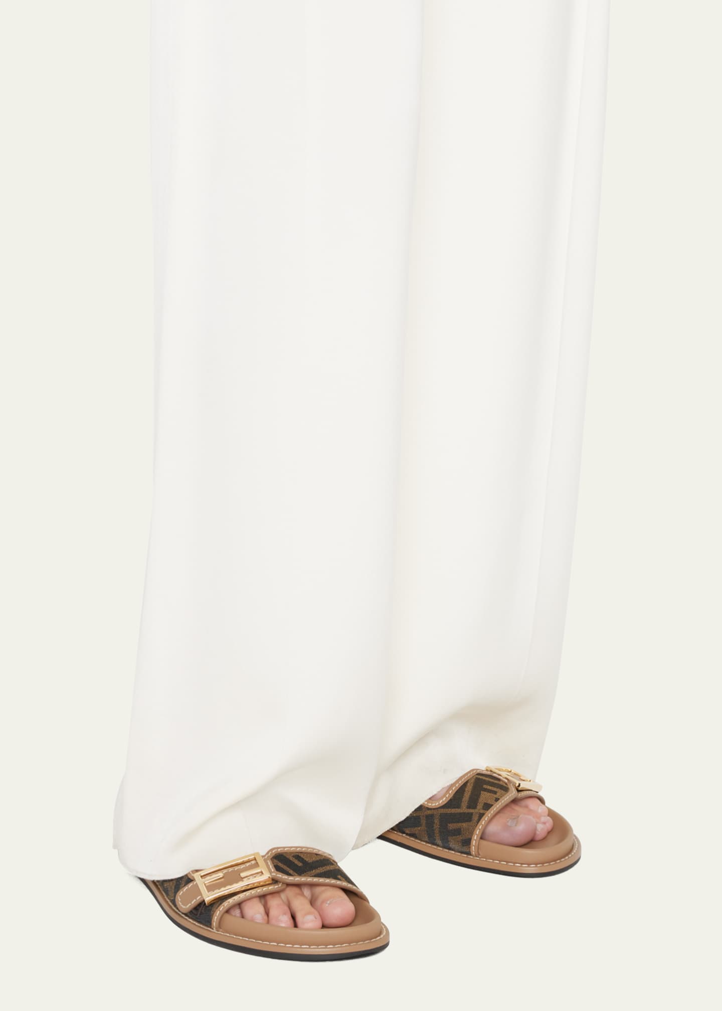Fendi buckle slide sandal sales