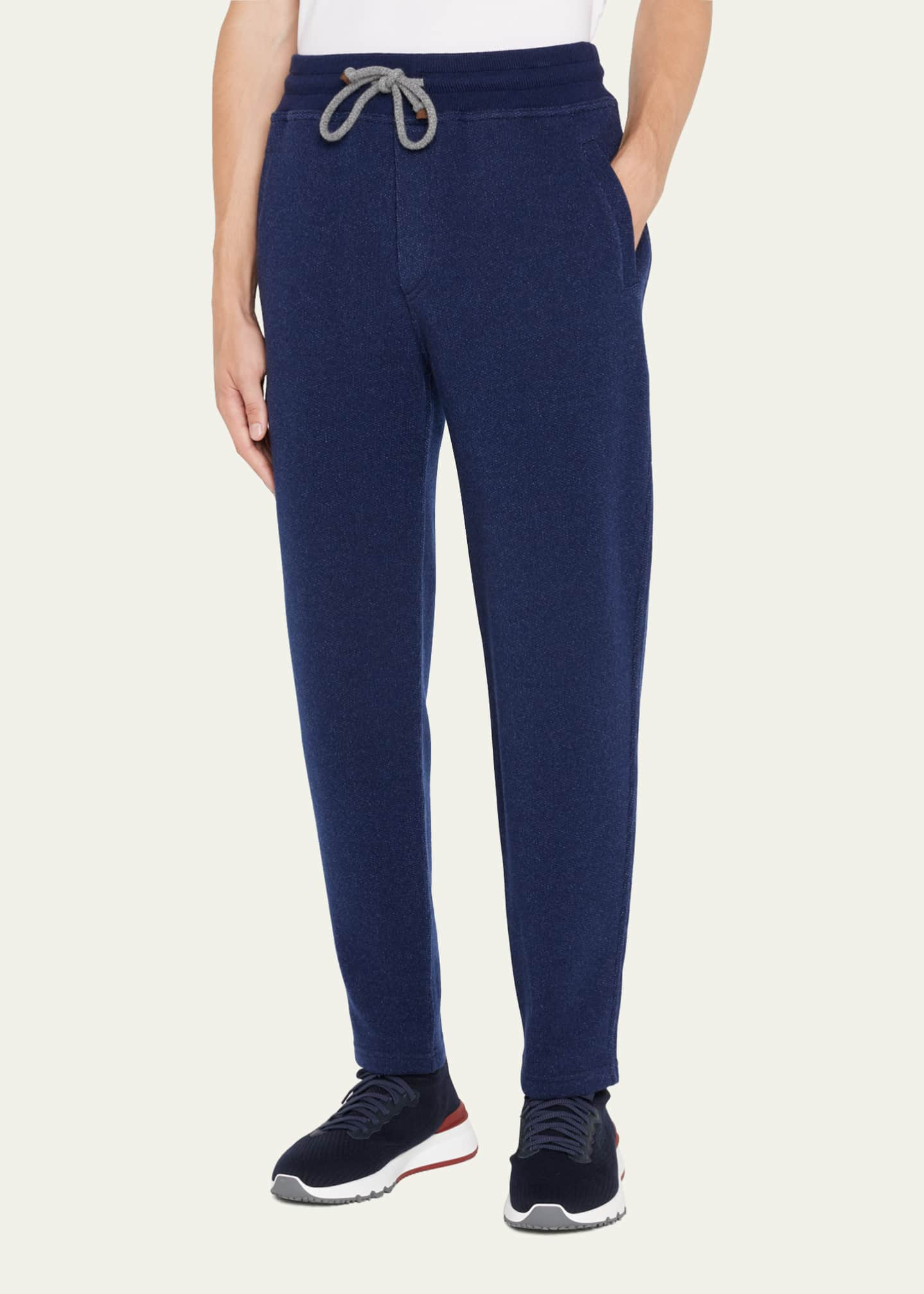 Mens Begg x Co navy Cashmere Sweatpants