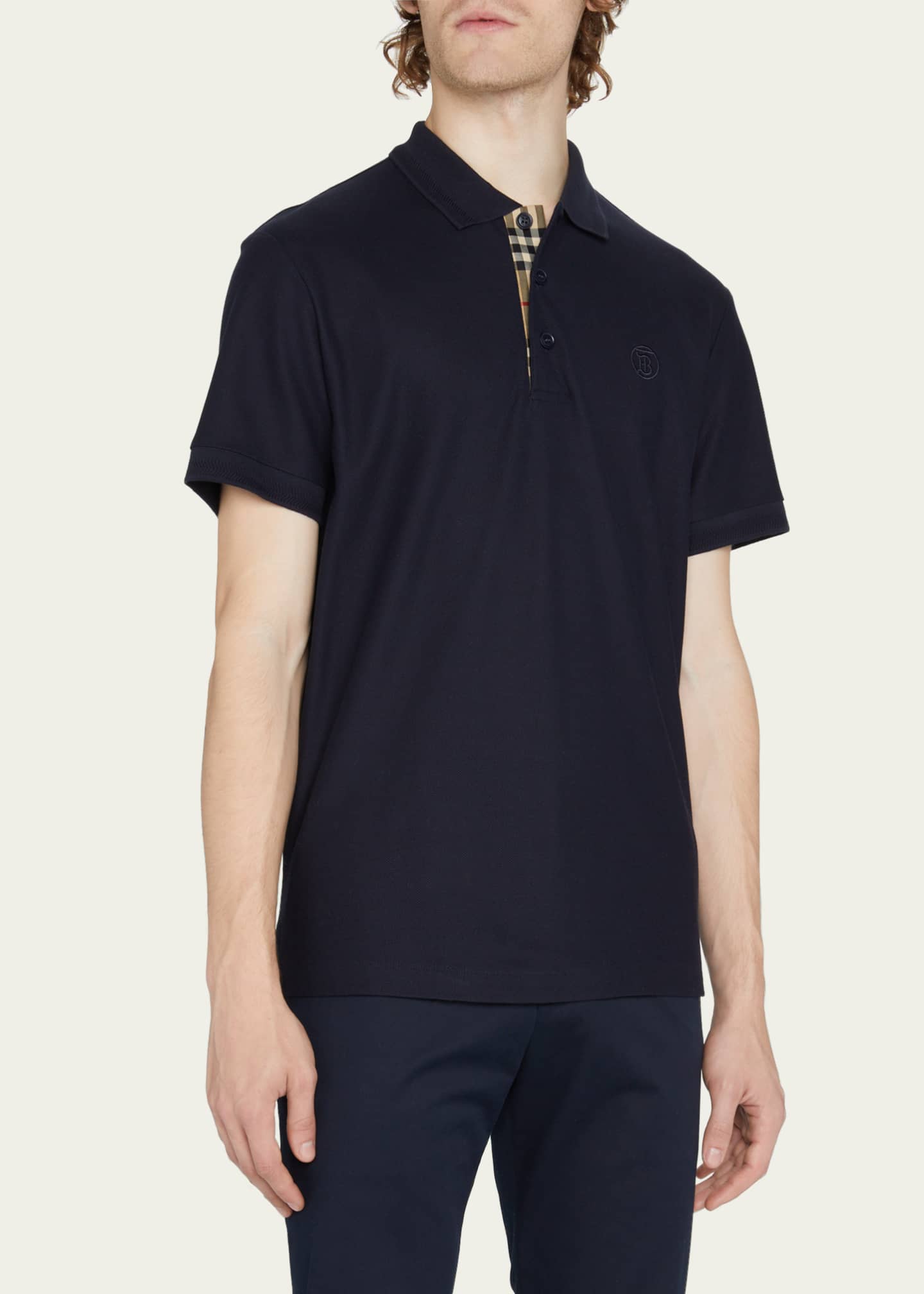 Burberry Men's Eddie TB-Logo Polo Shirt - Bergdorf Goodman