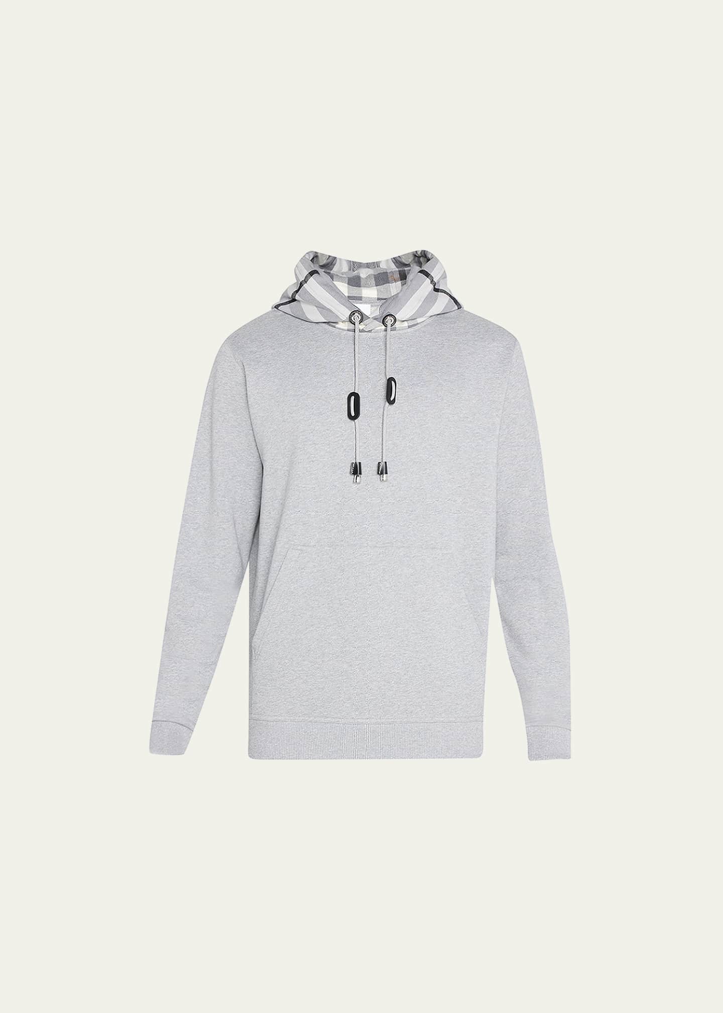 Burberry Men's Samuel Check Hoodie Bergdorf Goodman