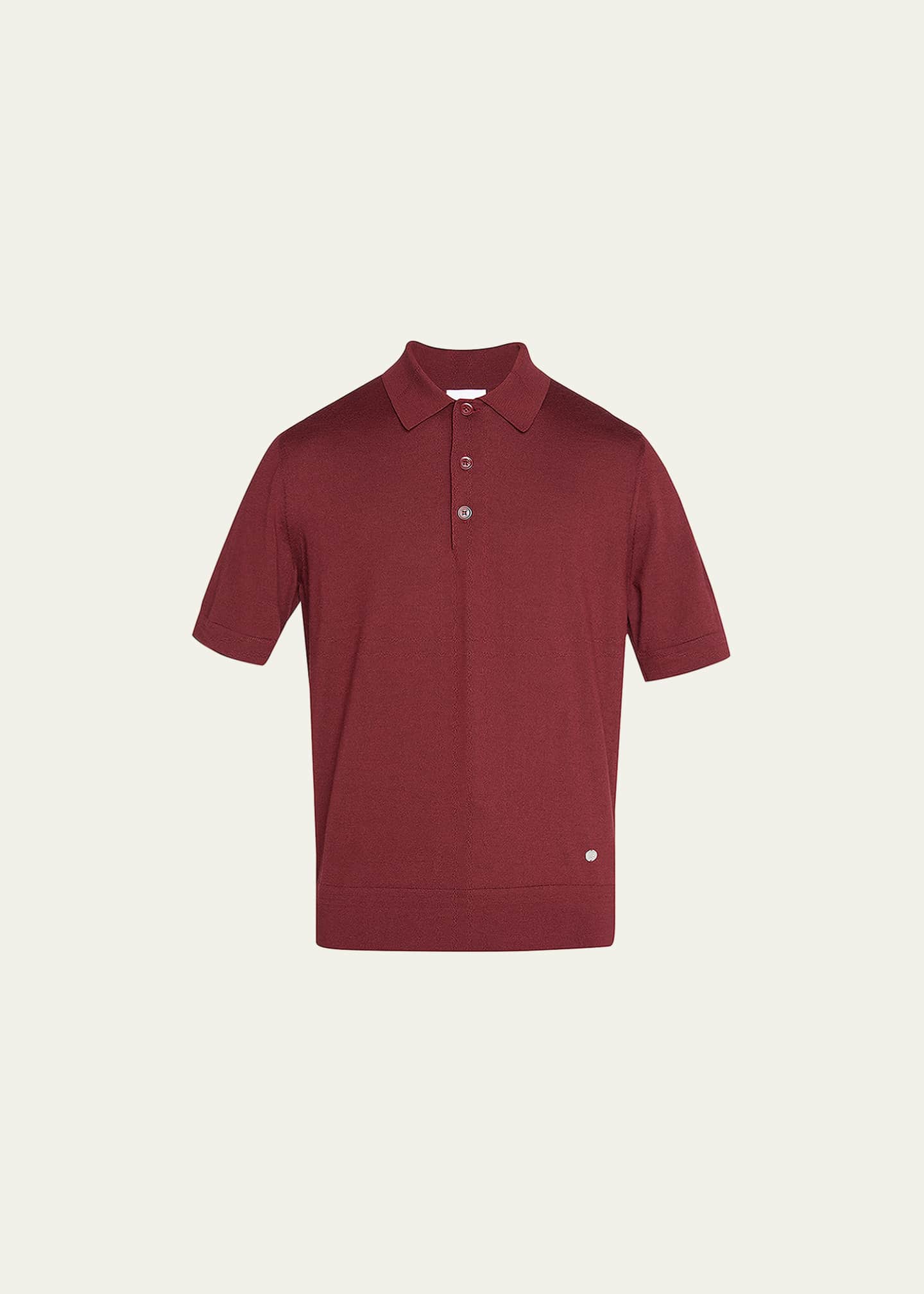 Burberry Men's Kenny WoolSilk Knit Polo Shirt Bergdorf Goodman