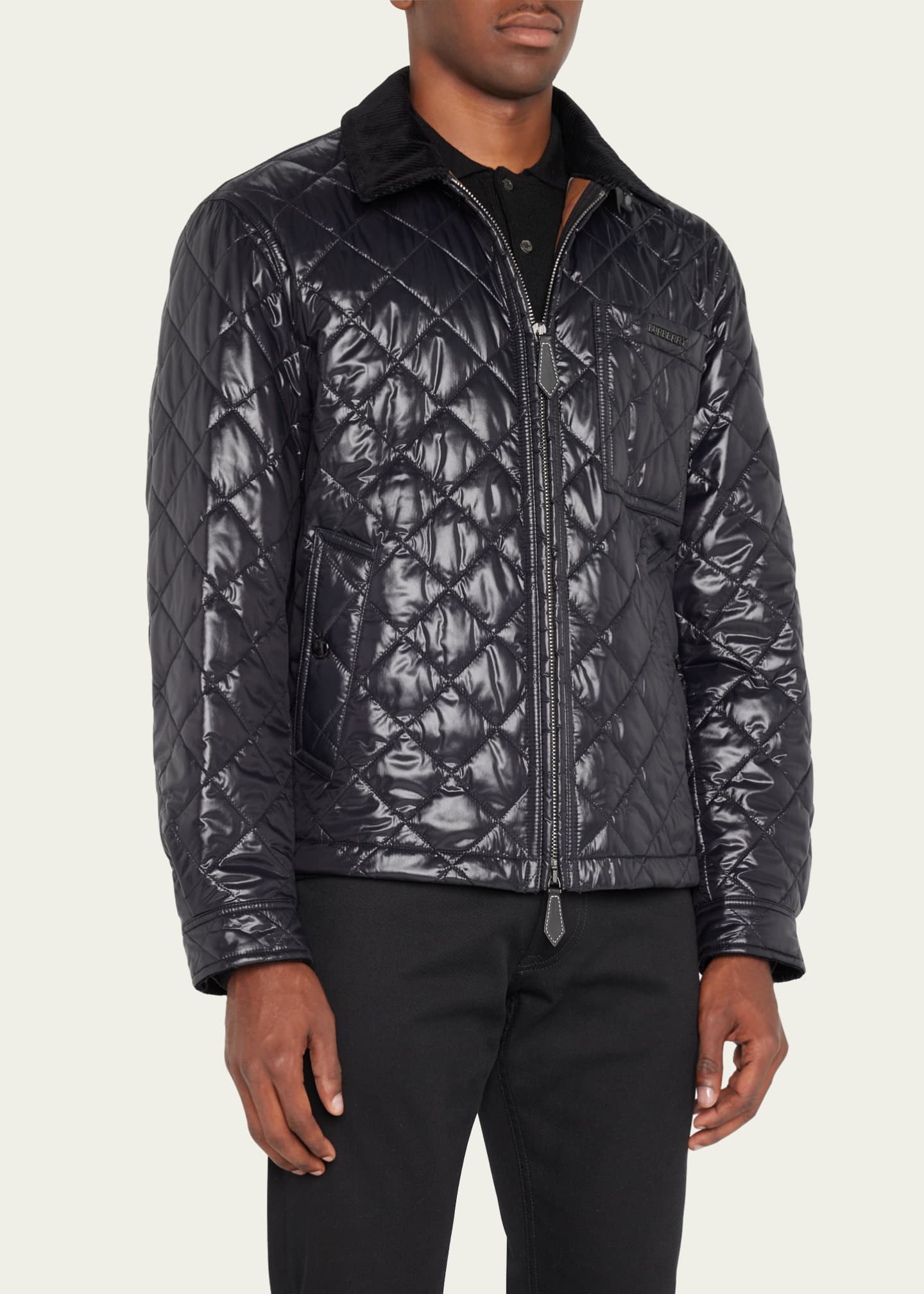 Burberry Men's Wanson Lacquered Quilted Jacket - Bergdorf Goodman