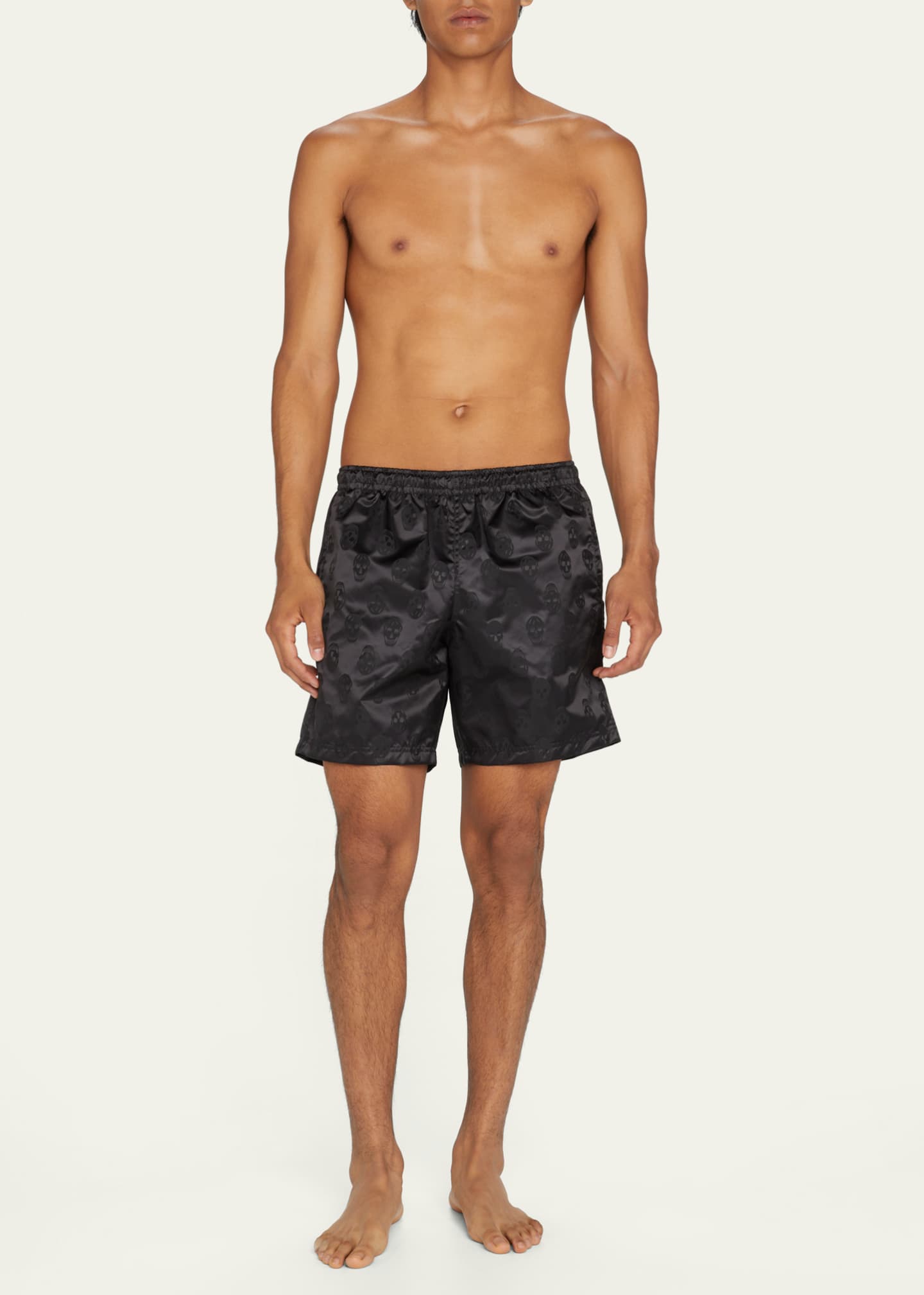 Alexander McQueen Men s Biker Skull Swim Trunks Bergdorf Goodman