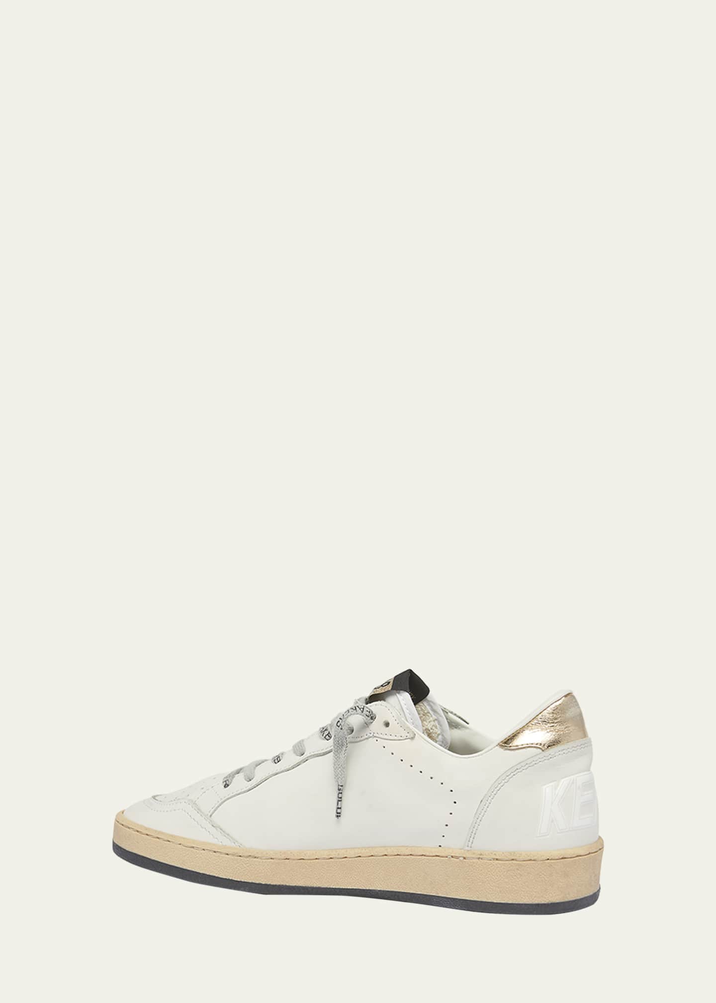 Golden Goose Ballstar Mixed Leather Low-Top Sneakers Image 4 of 5