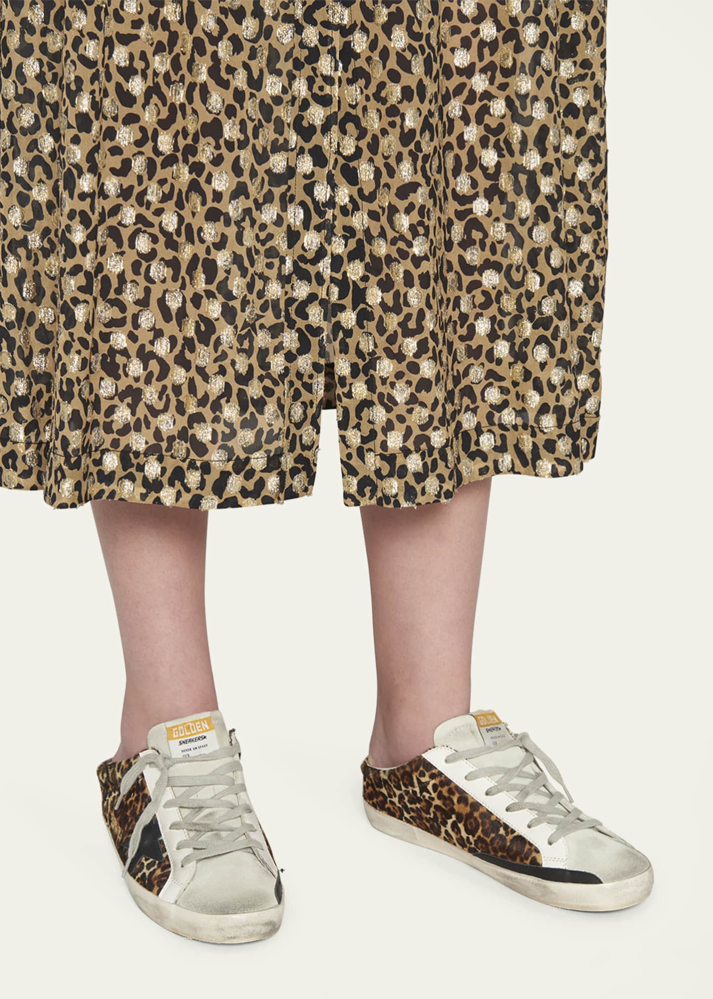 Golden Goose Superstar Sabot Leopard-Print Sneakers Image 2 of 5