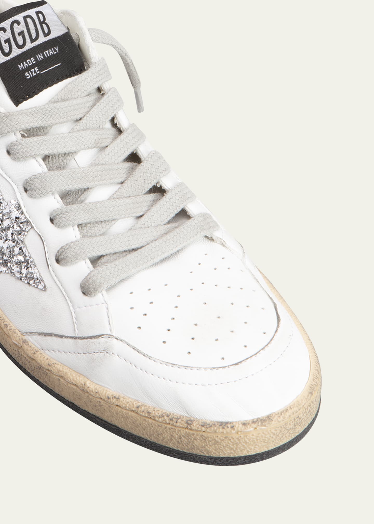 Golden Goose Ballstar Leather Glitter Sneakers Image 2 of 2
