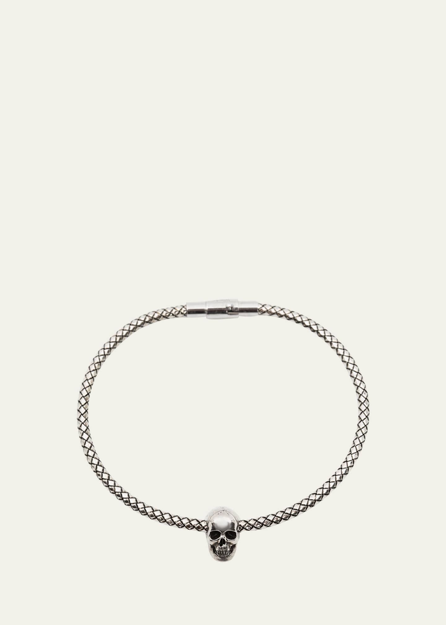 Alexander mcqueen outlet silver skull bracelet