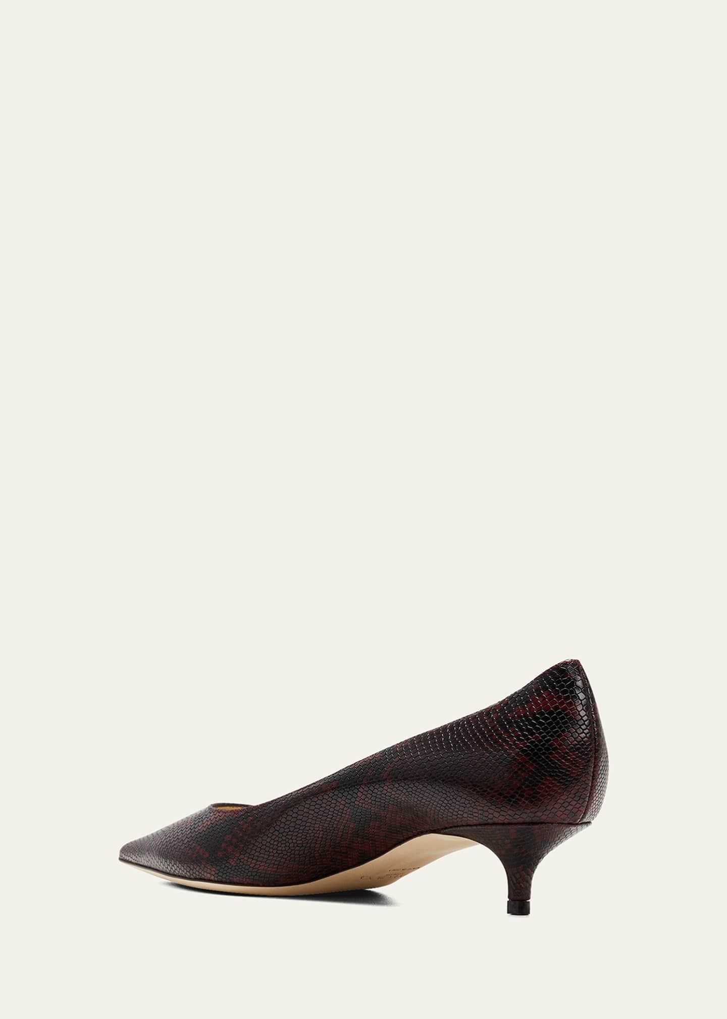 Jimmy Choo Amelia Embossed KittenHeel Pumps Bergdorf Goodman