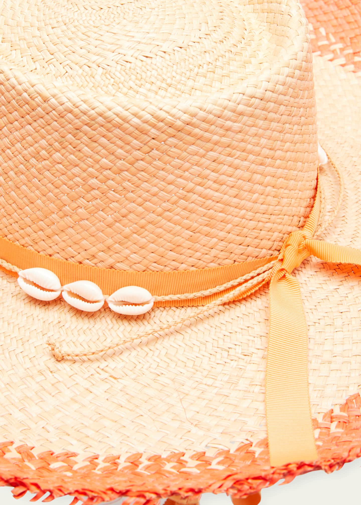 Figi Toyo Straw Sea Shell Band Beach Sun Resort Hat main image 1