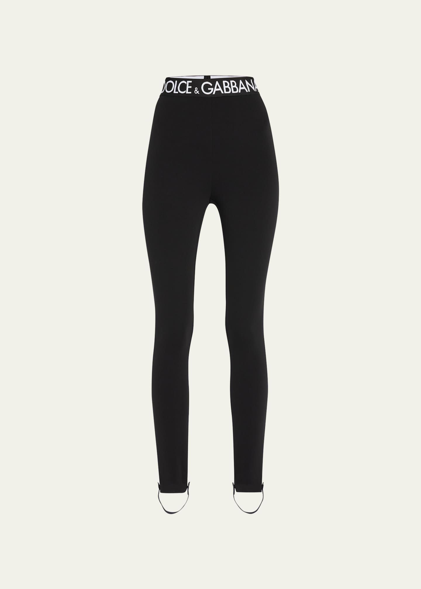 Dolce&Gabbana Branded Elastic High-Waist Leggings w/ Detachable ...