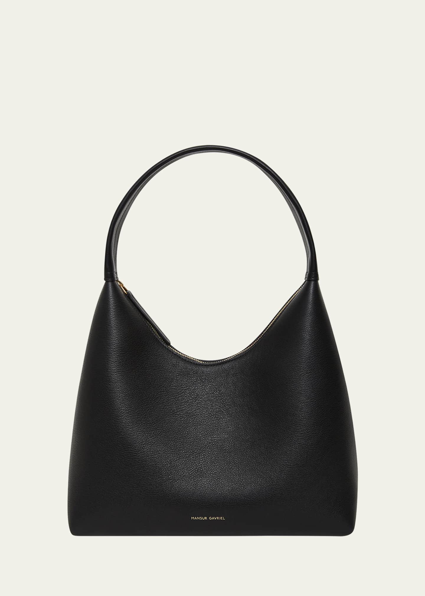 Mansur Gavriel Zip Leather Top-Handle Bag - Bergdorf Goodman