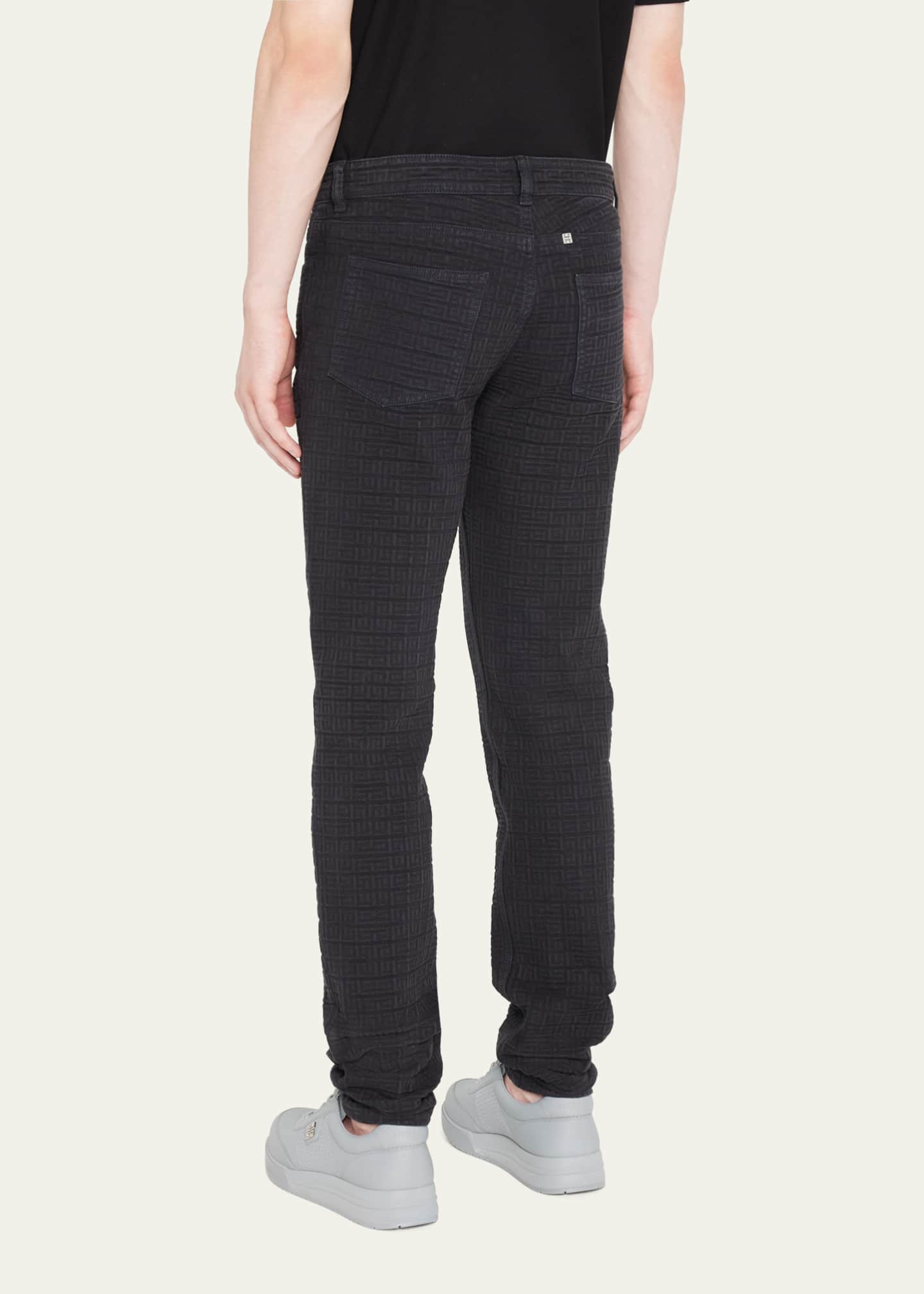 Givenchy Men's 4G Jacquard Denim Trousers - Bergdorf Goodman