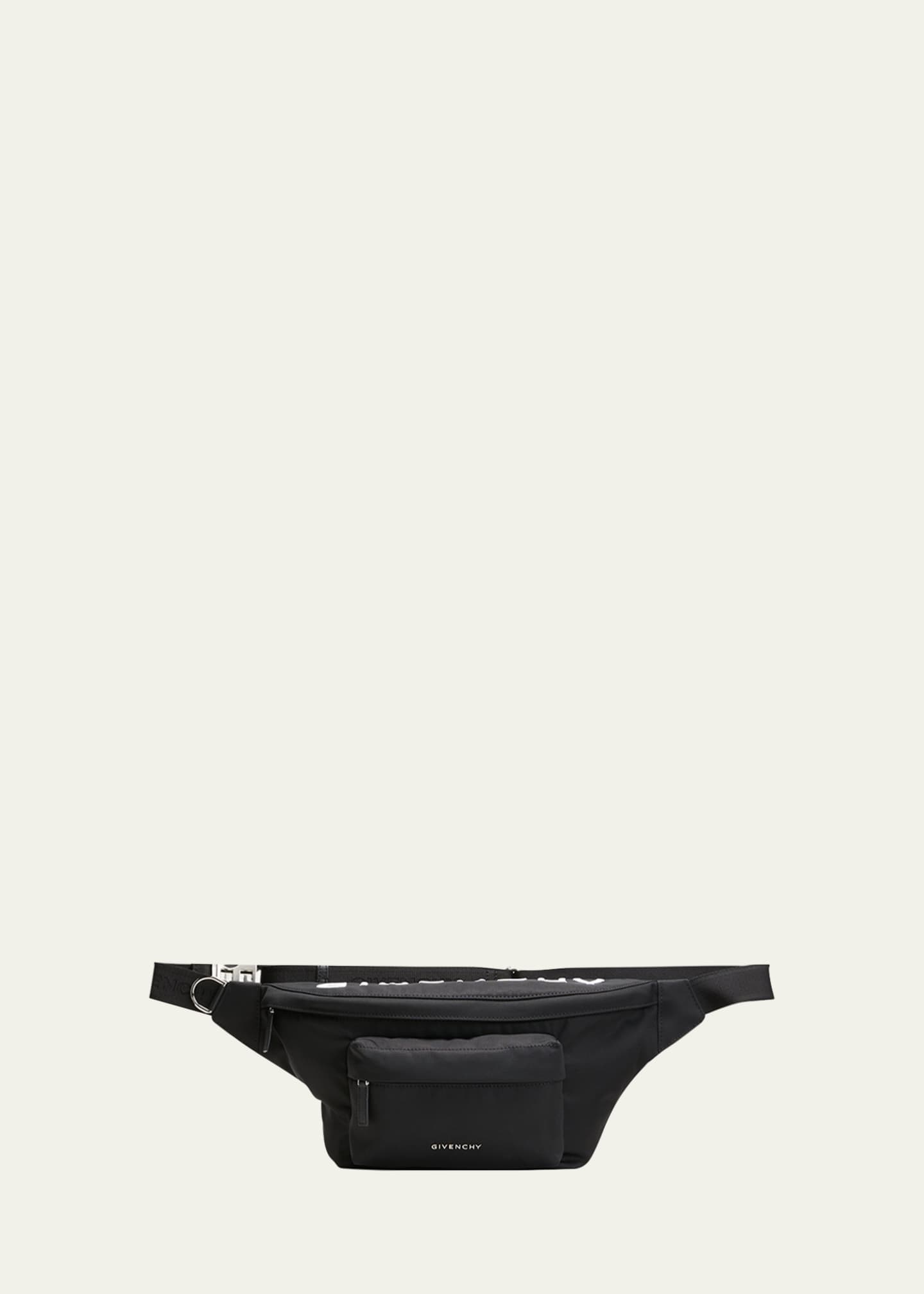 Givenchy Men's Essential U Bumbag Nylon Logo Belt Bag - Bergdorf Goodman