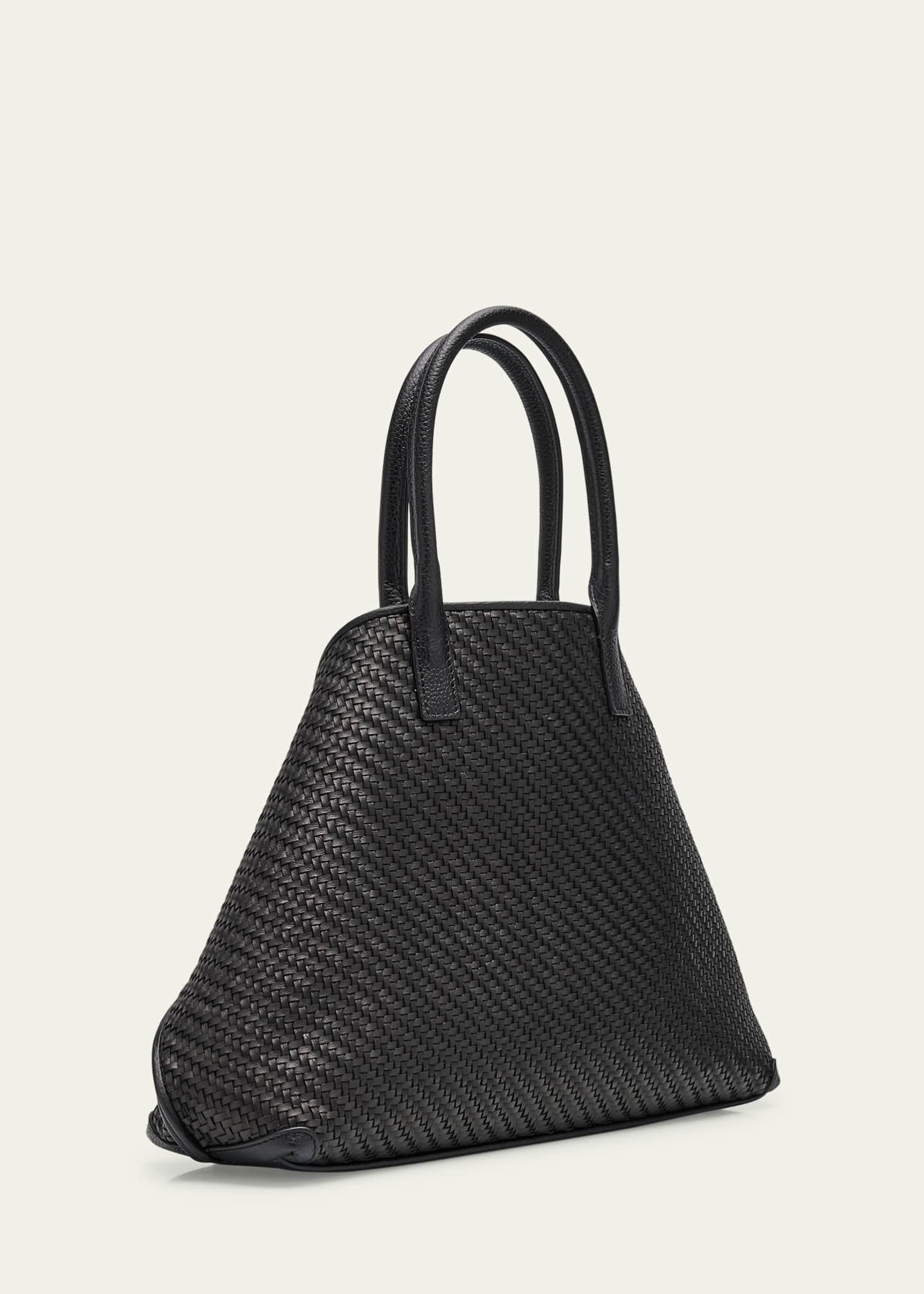 Akris Ai Small Plaid Braided Top-Handle Bag Image 3 of 6