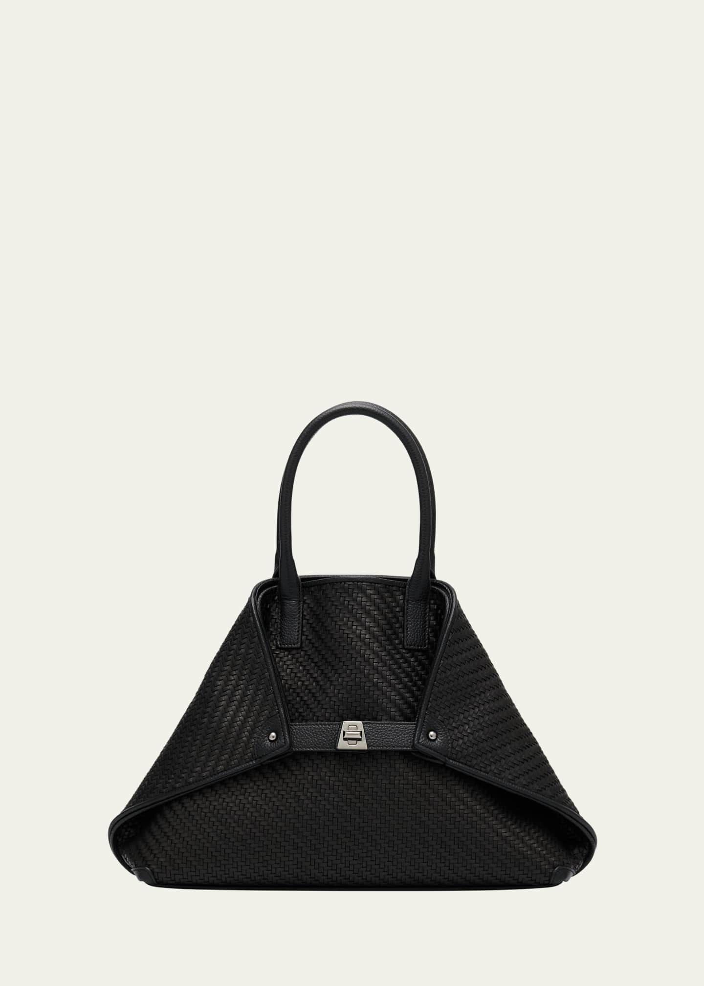 Akris Ai Small Plaid Braided Top-Handle Bag Image 1 of 6