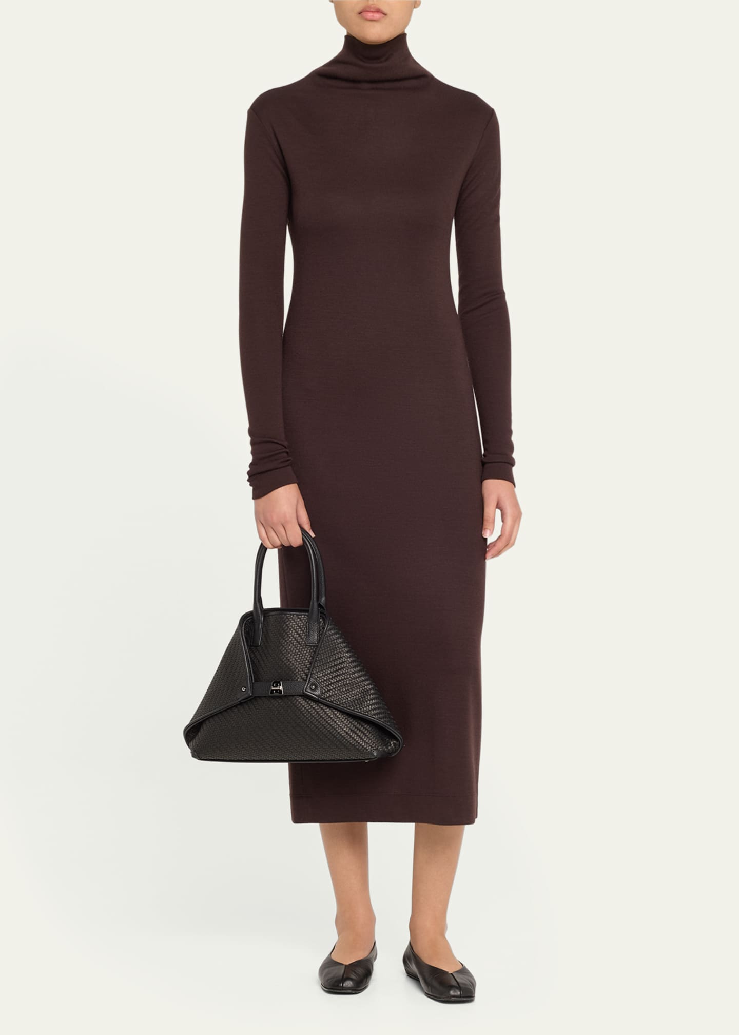 Akris Ai Small Plaid Braided Top-Handle Bag Image 5 of 6