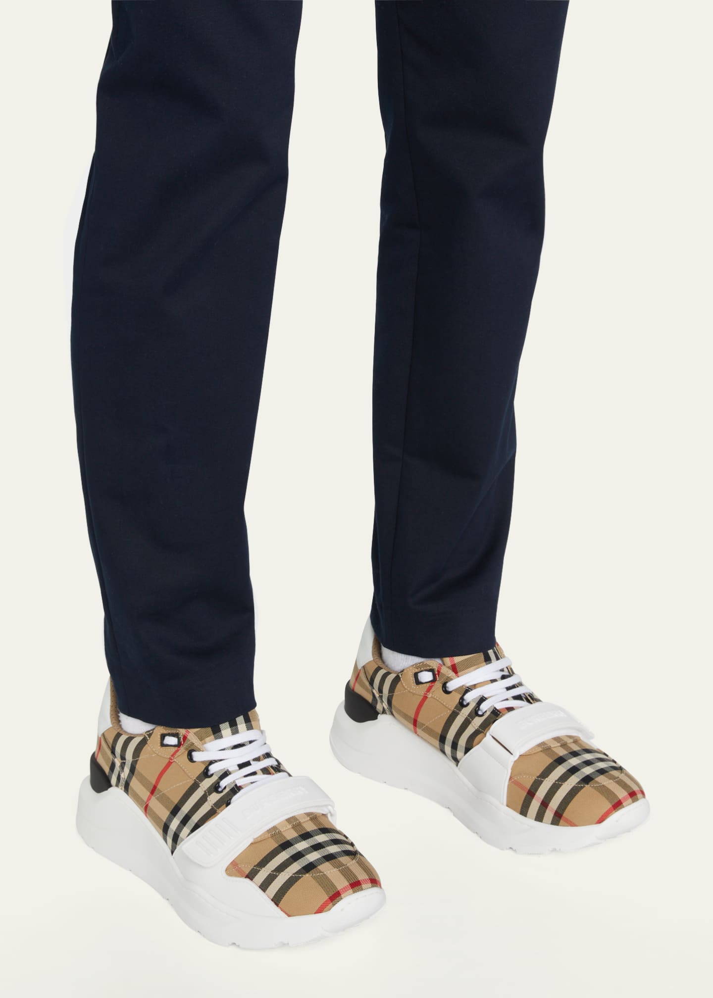 Burberry vintage check cotton sneakers deals