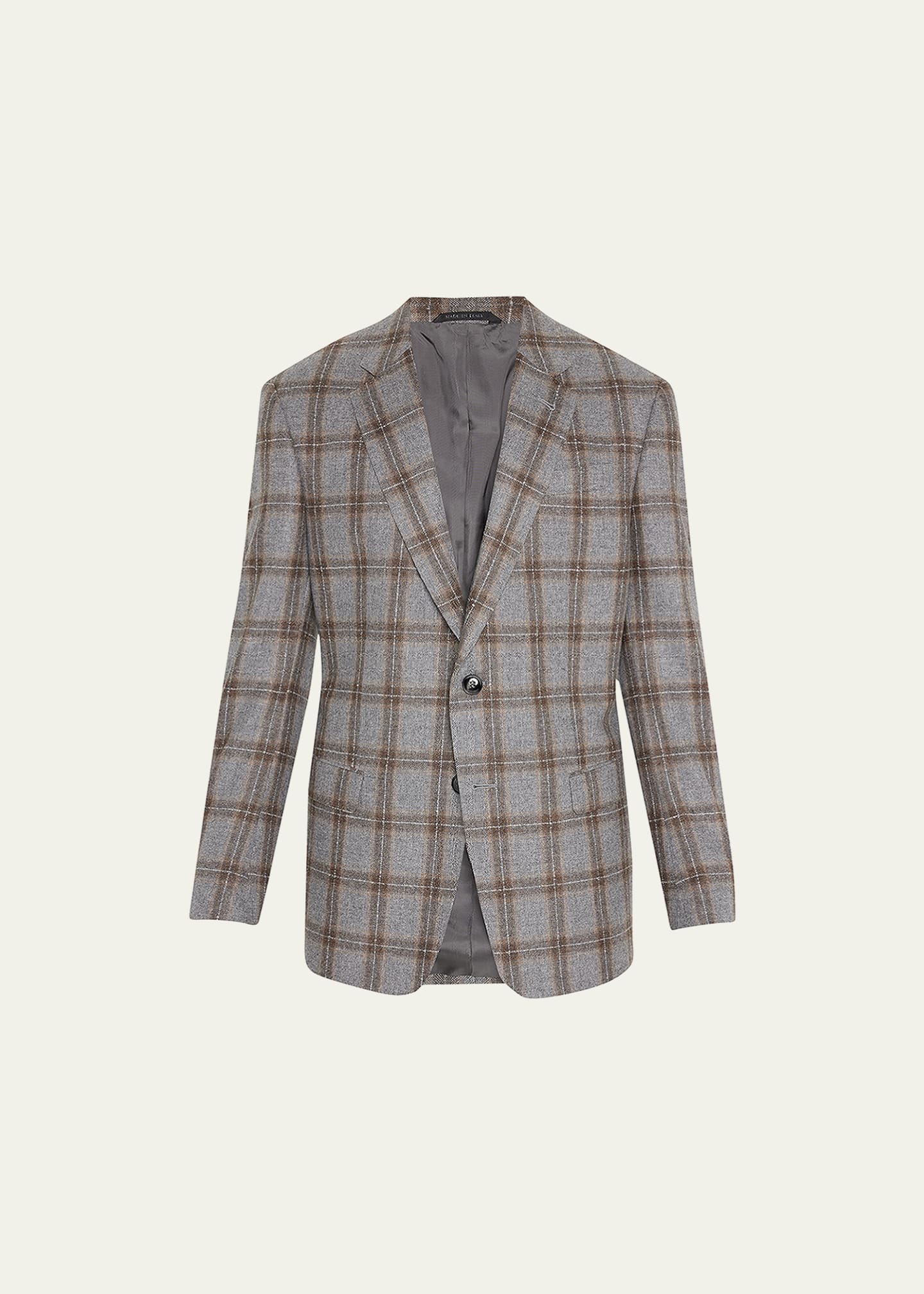 Giorgio Armani Men's Windowpane Wool-Cashmere Sport Coat - Bergdorf Goodman